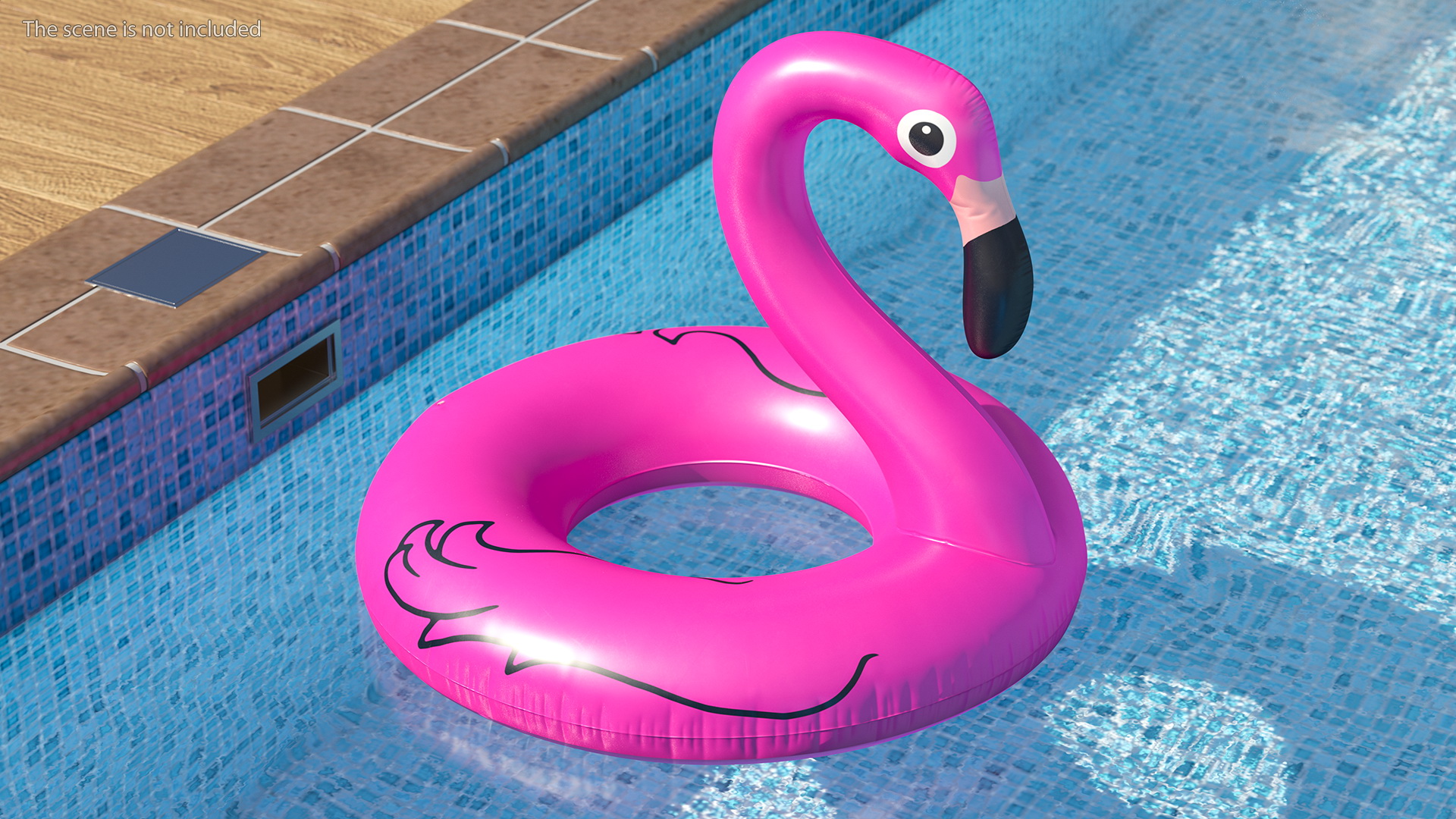 3D Inflatable Flamingo Swimming Ring model