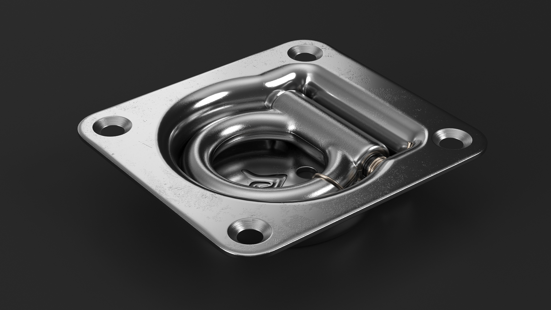 3D Caliber D-Ring Chrome Anchor model