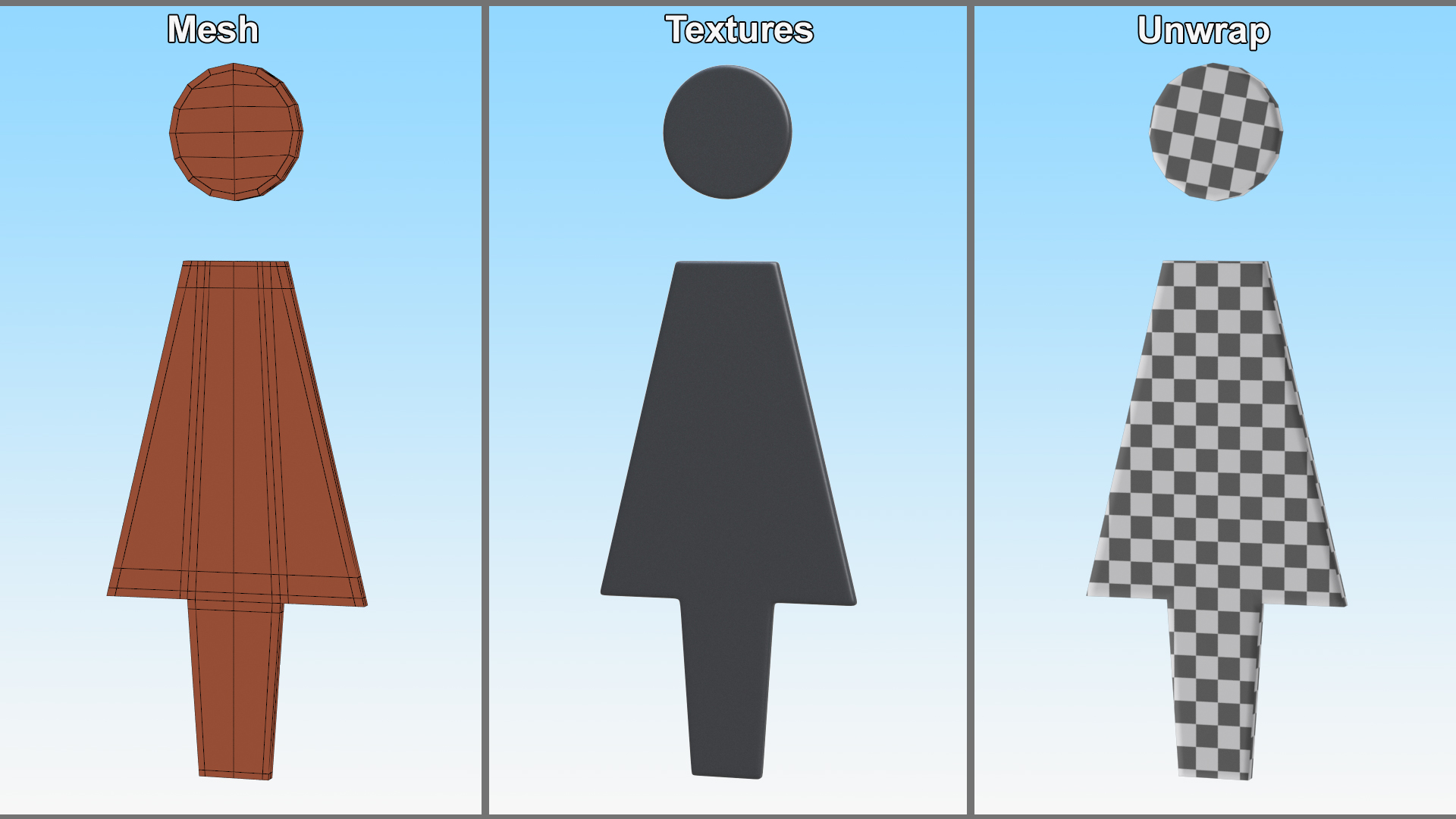 3D Women Restroom Symbol