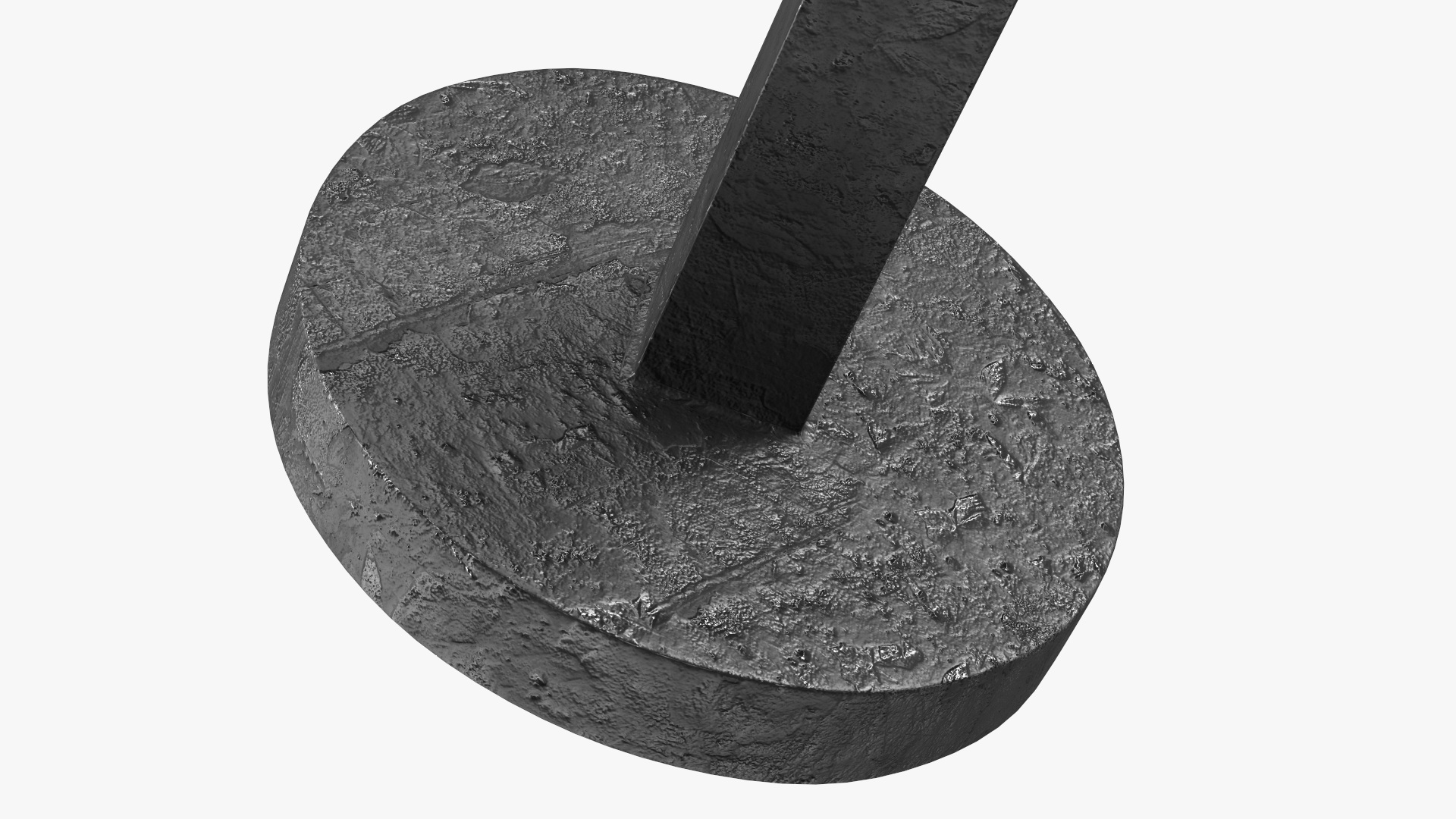 3D Naval Cannon Bar Shot Flat