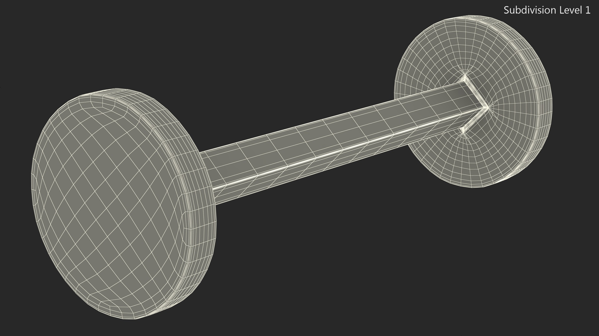 3D Naval Cannon Bar Shot Flat