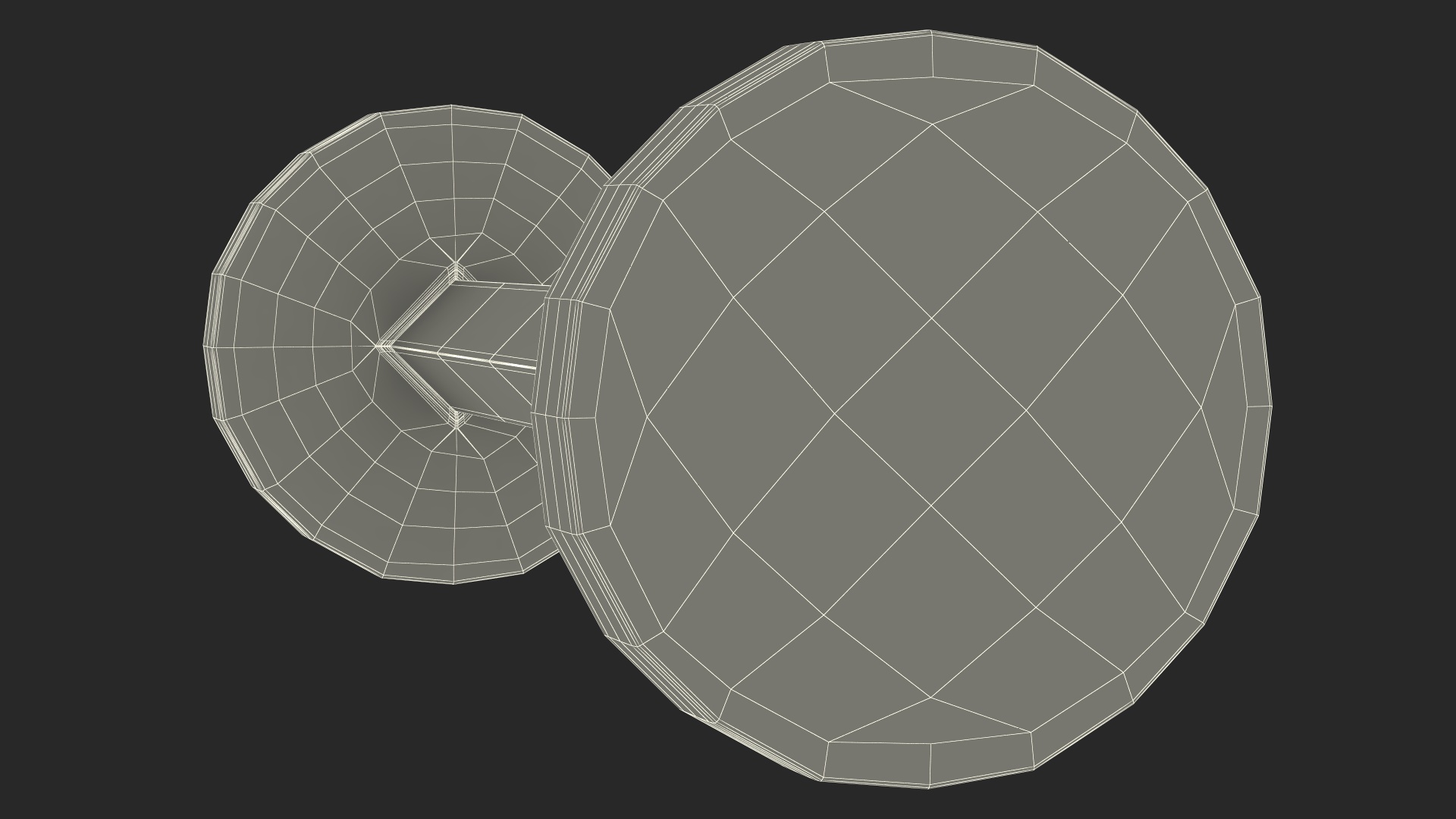 3D Naval Cannon Bar Shot Flat