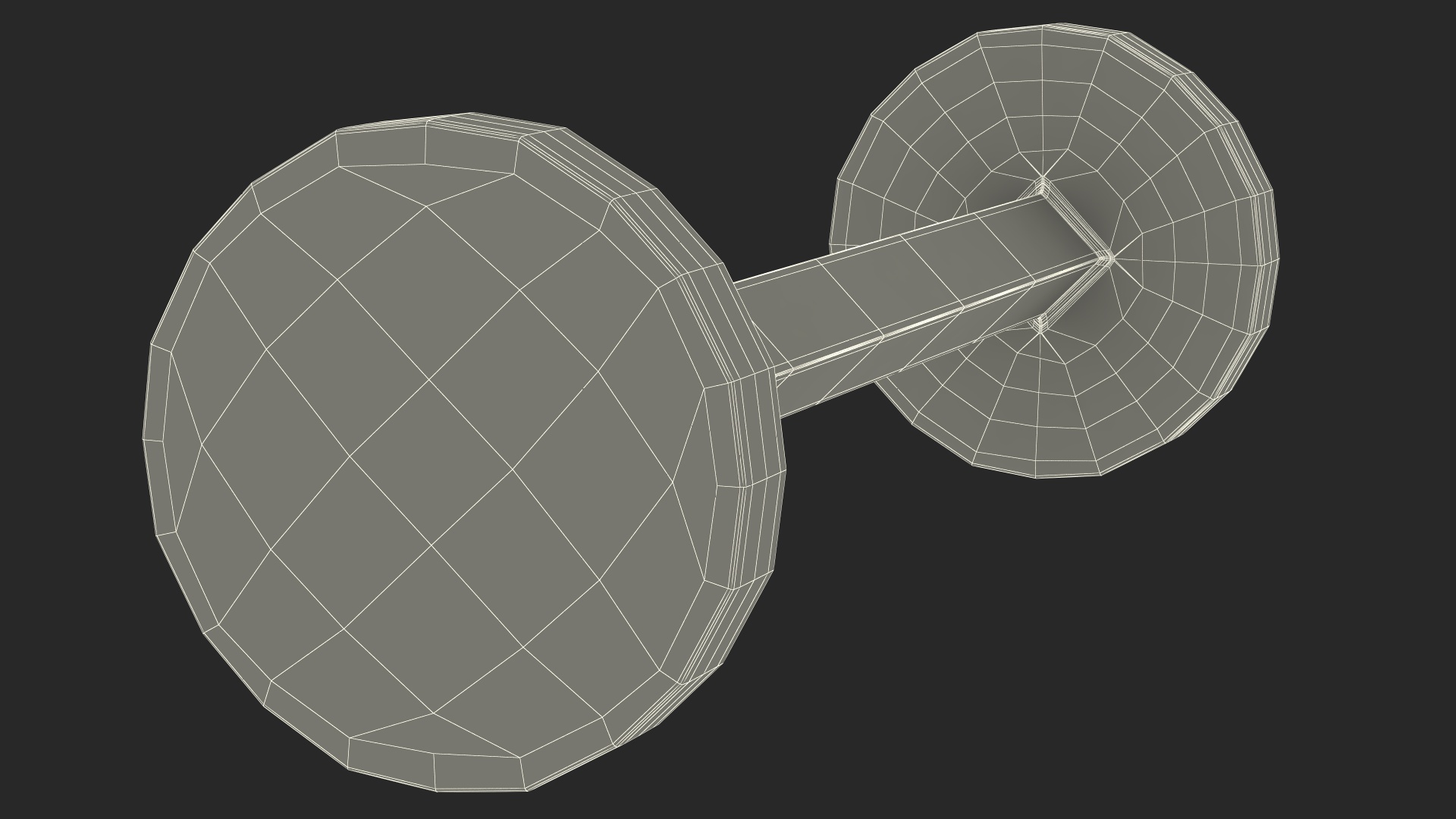 3D Naval Cannon Bar Shot Flat