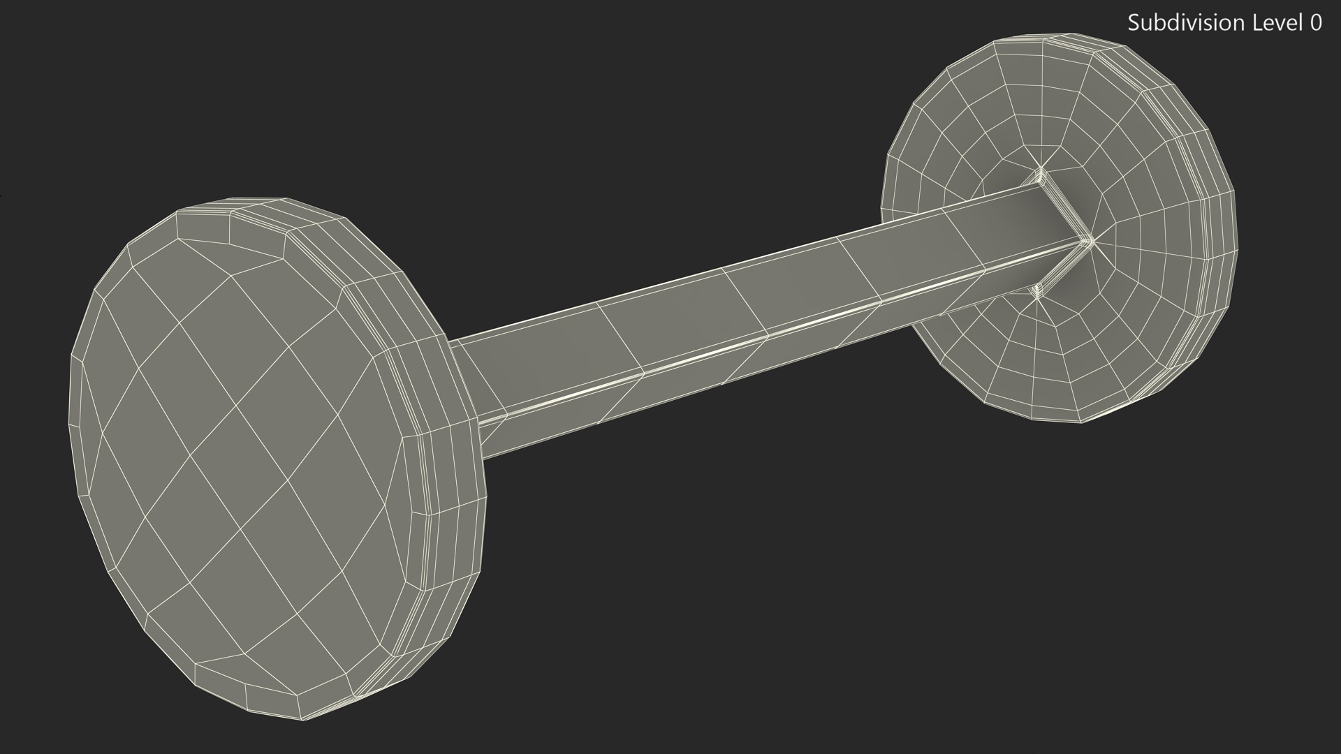 3D Naval Cannon Bar Shot Flat
