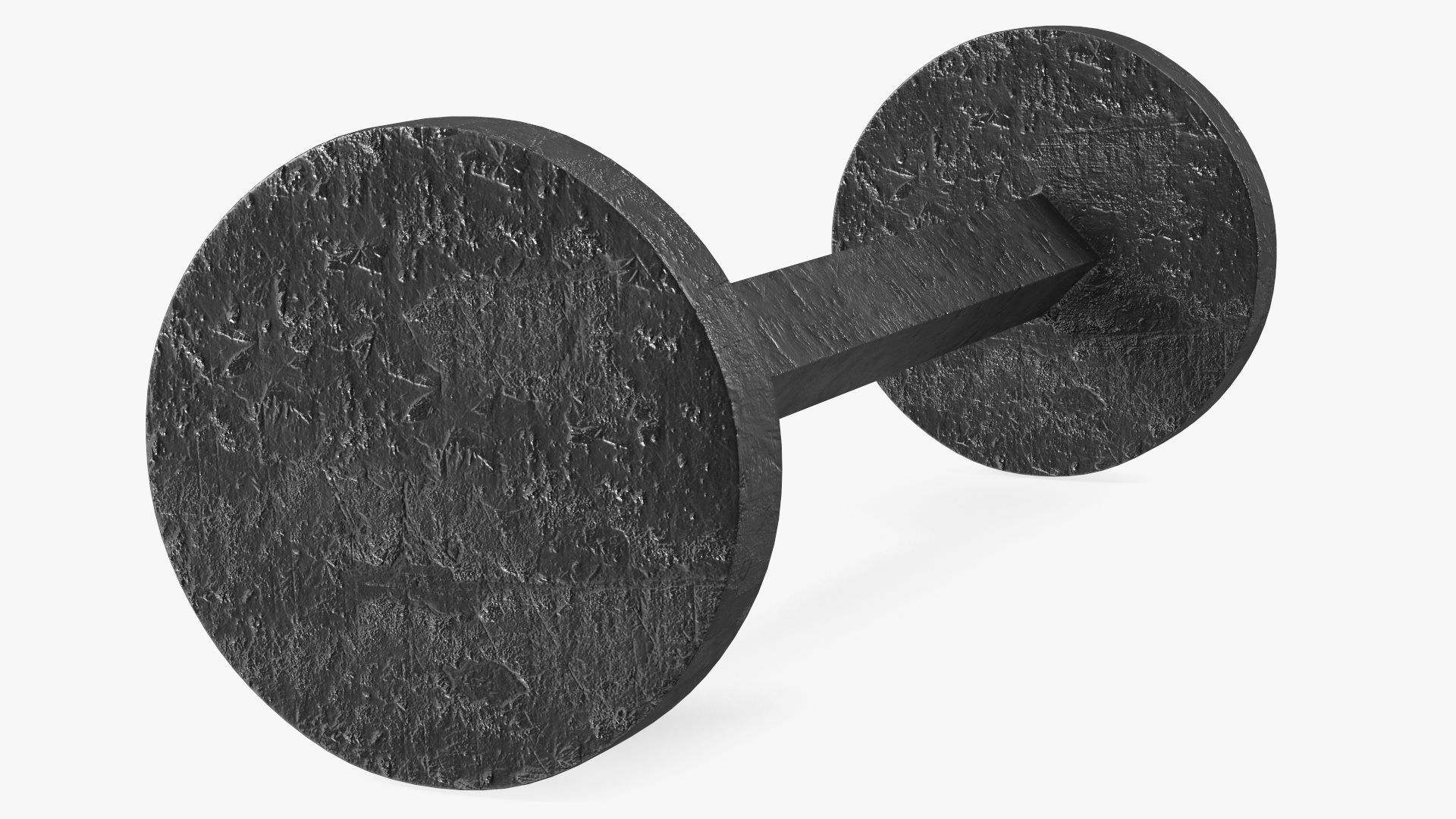 3D Naval Cannon Bar Shot Flat