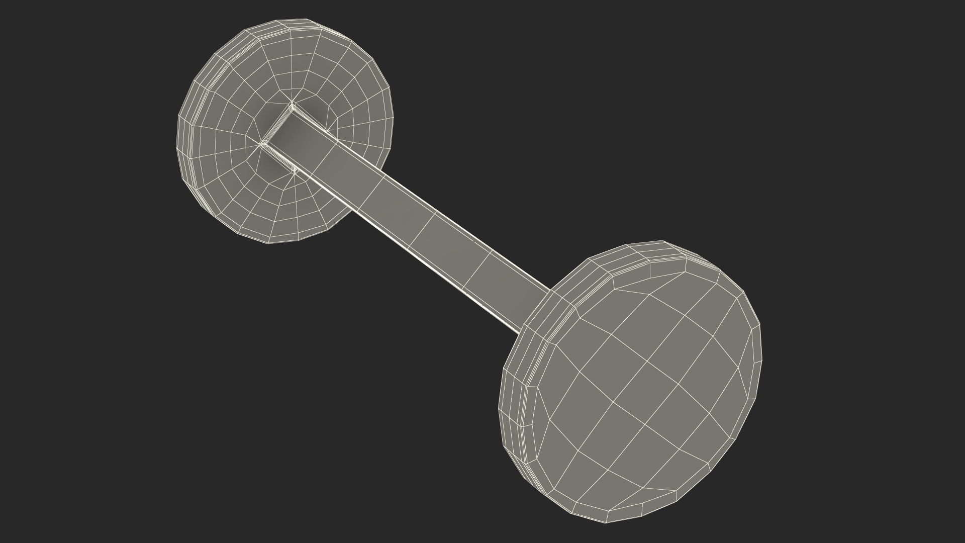 3D Naval Cannon Bar Shot Flat