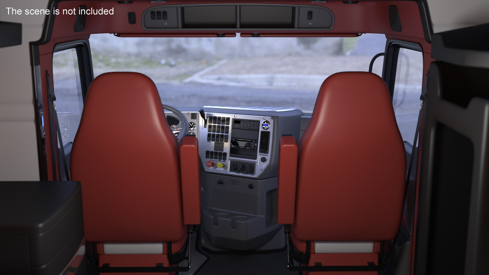 Freight Truck with Car Hauler Trailer 3D