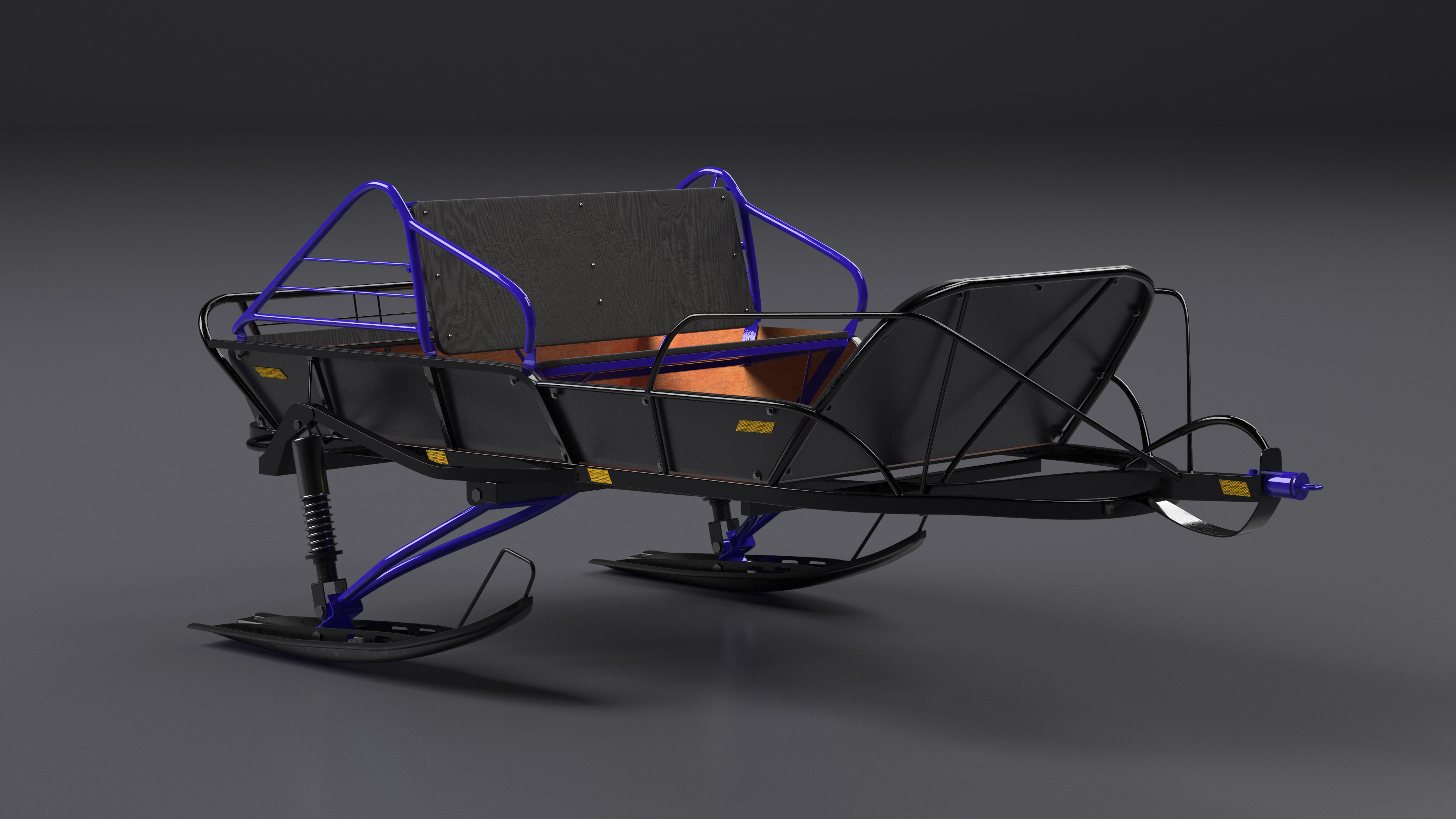 Snowmobile Pull Behind Sled 3D