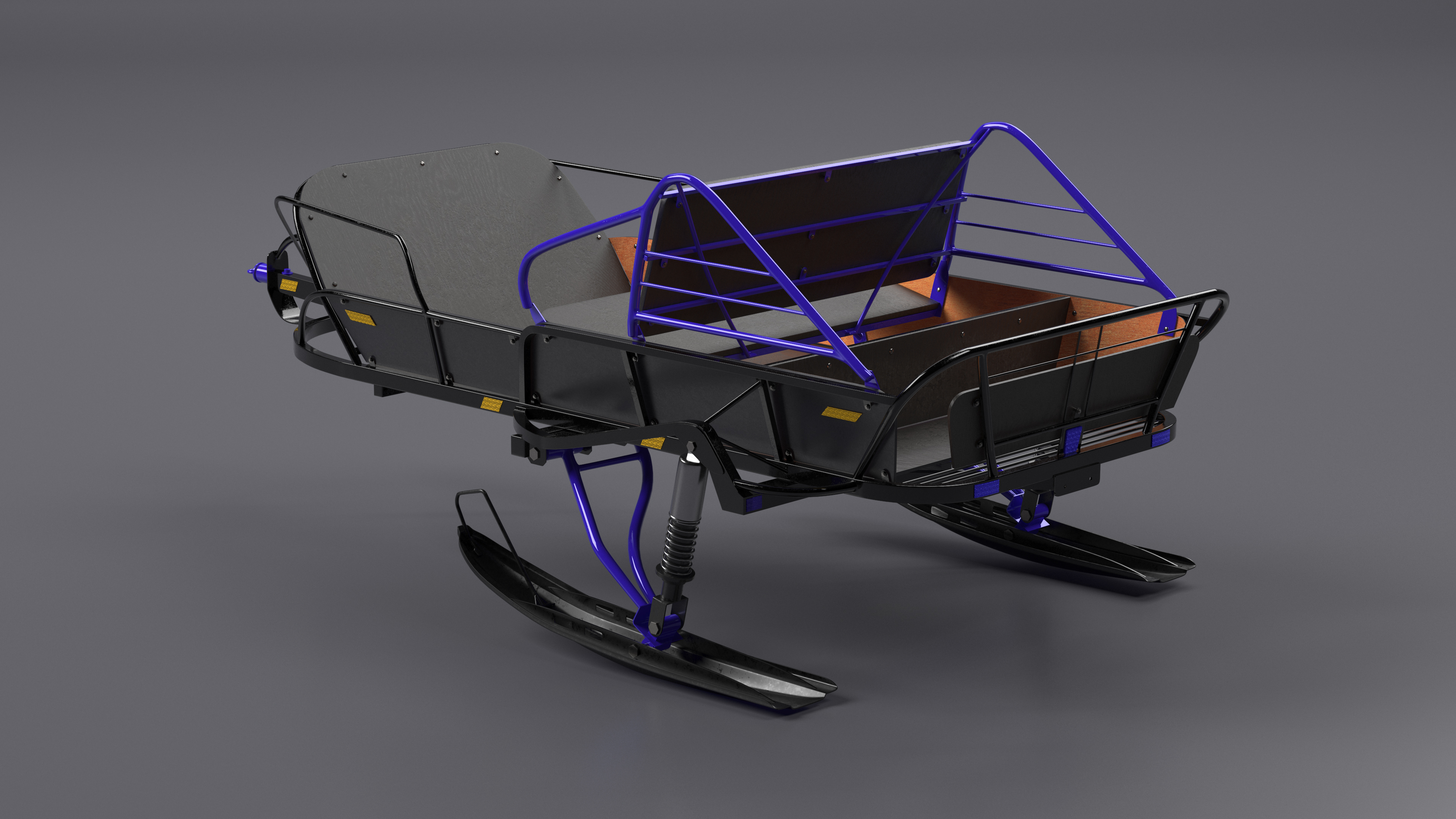 Snowmobile Pull Behind Sled 3D