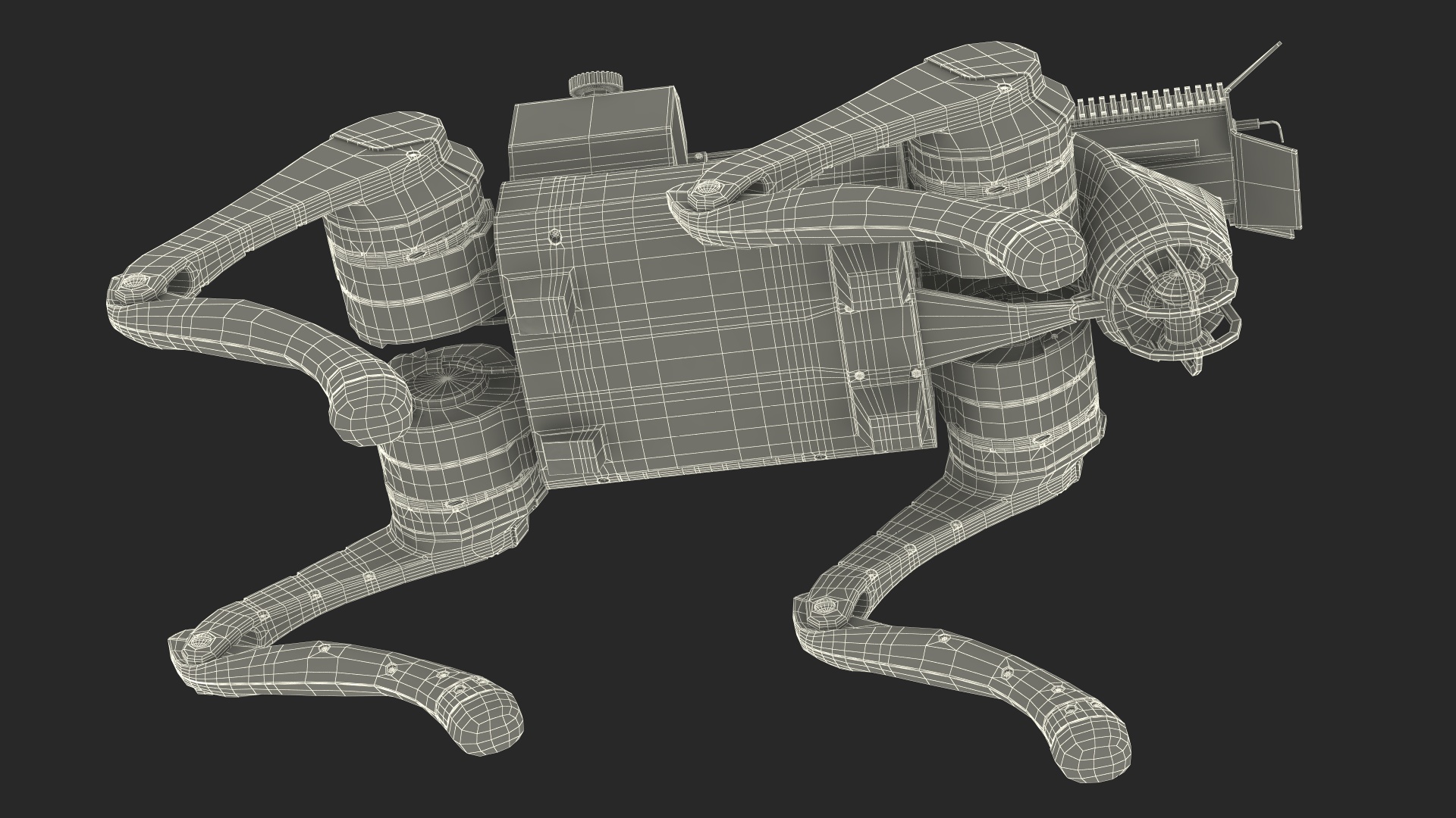 Thermonator Robot Dog in Walking Pose 3D