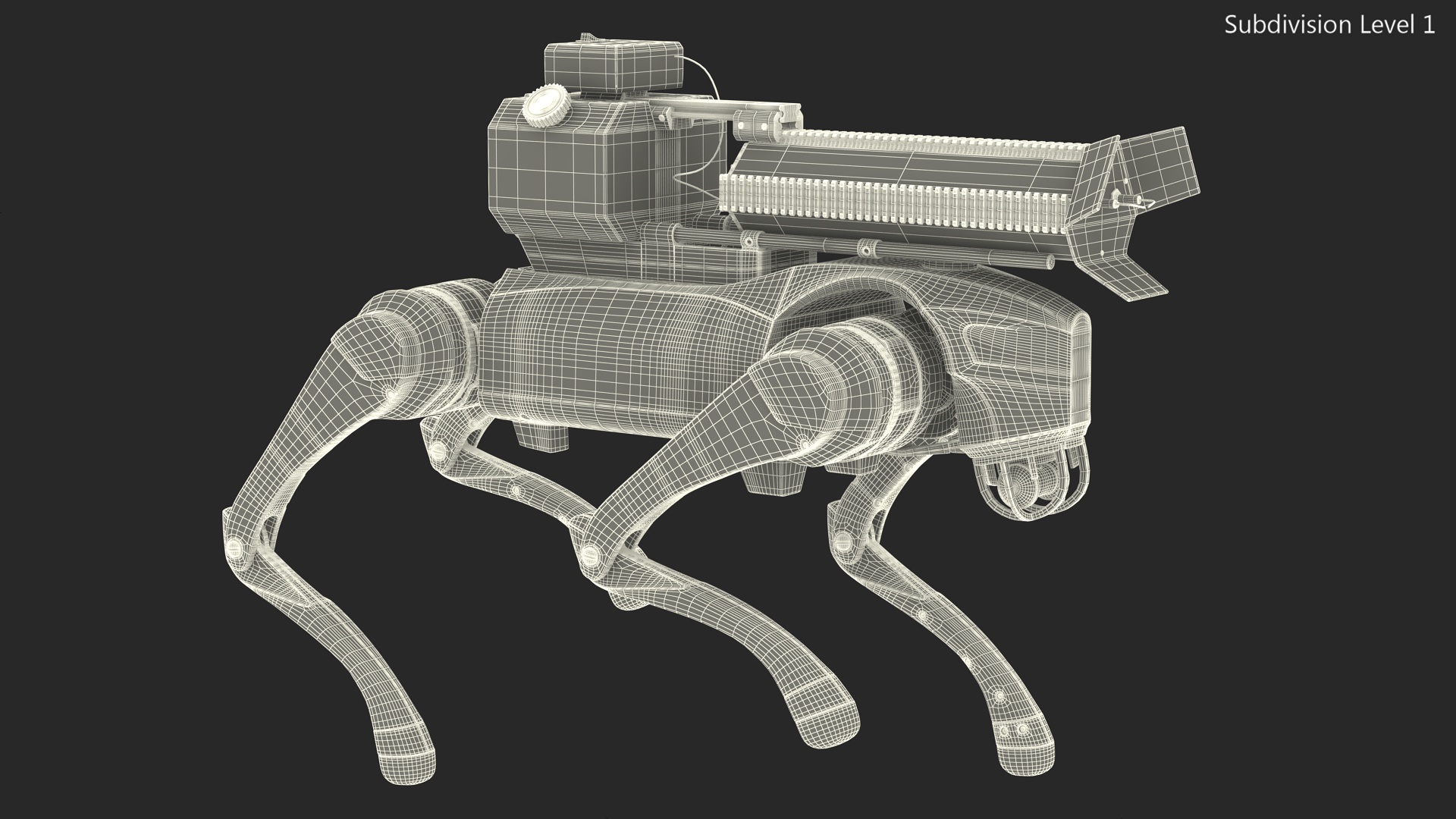 Thermonator Robot Dog in Walking Pose 3D