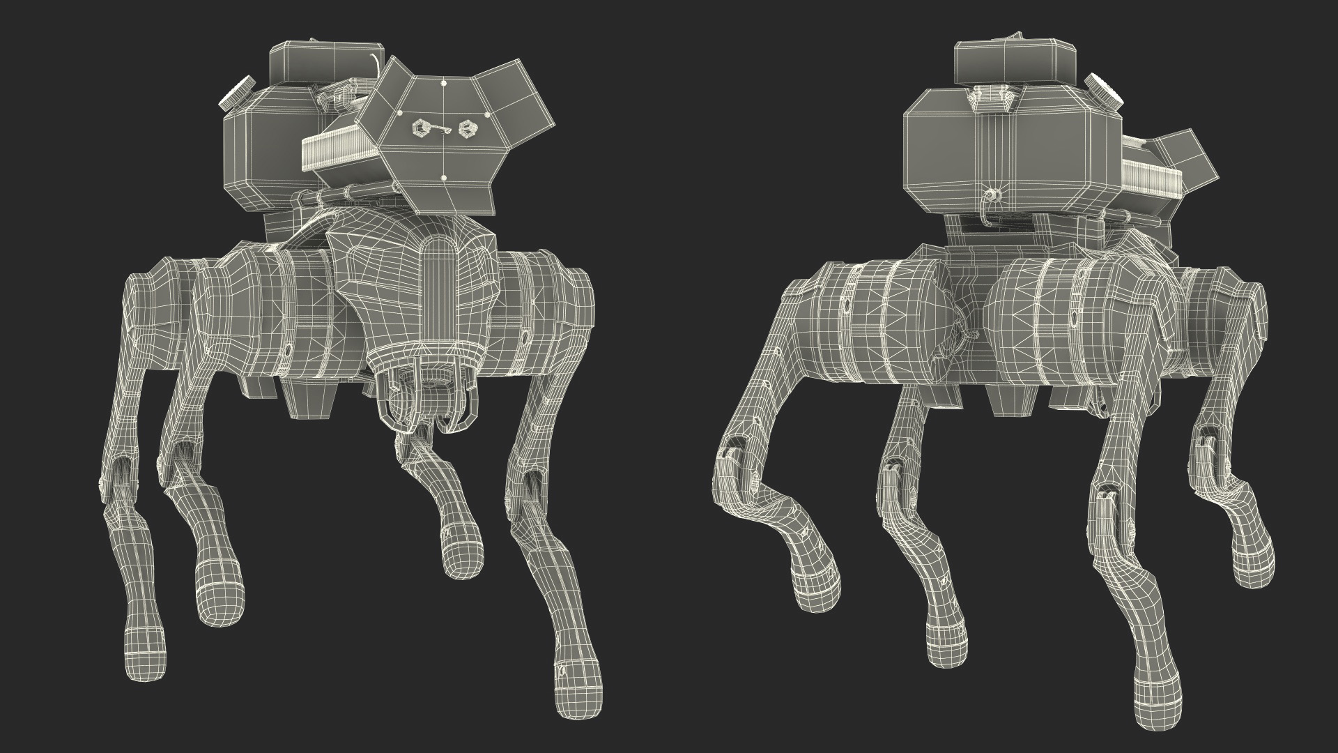 Thermonator Robot Dog in Walking Pose 3D