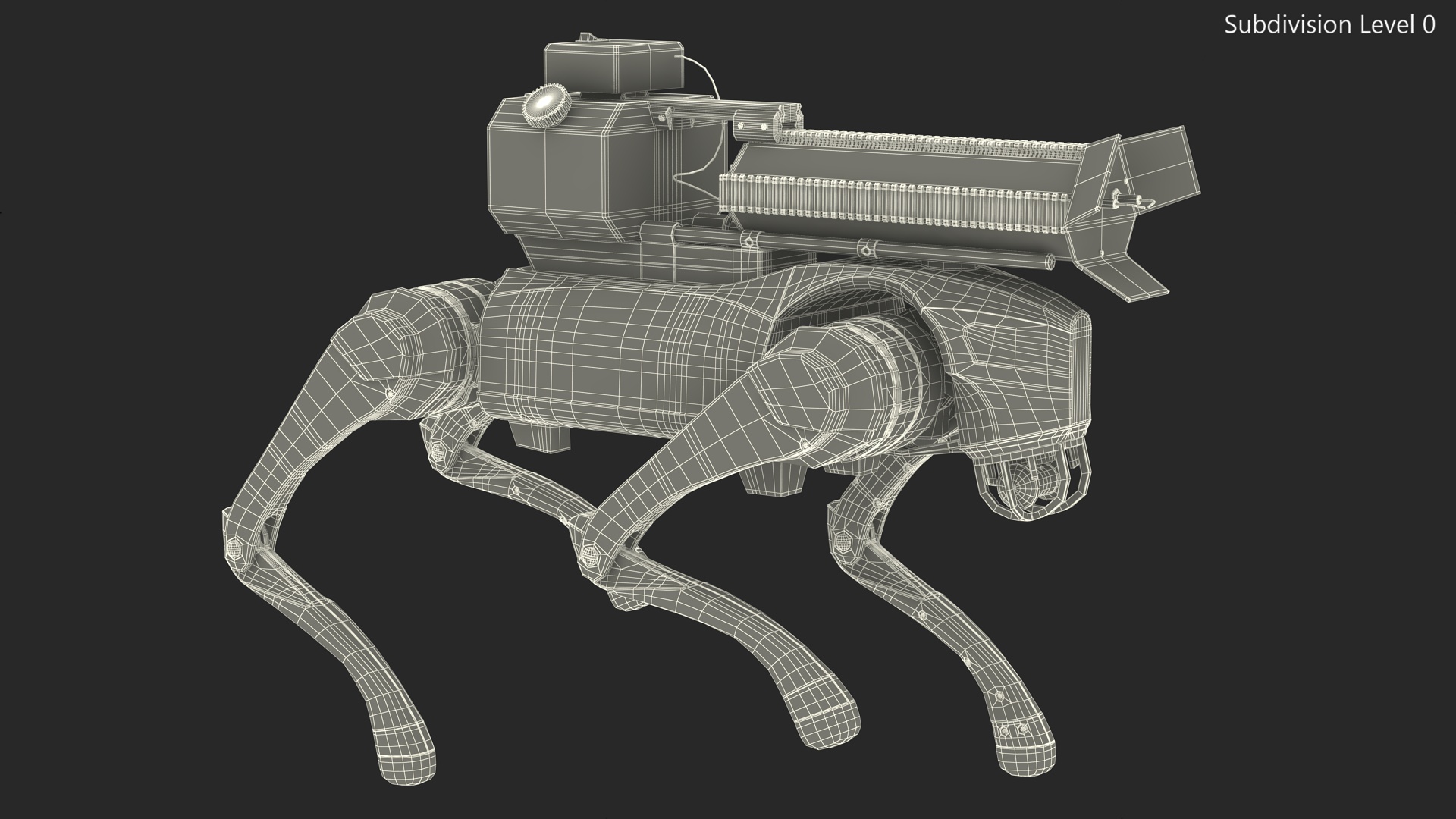 Thermonator Robot Dog in Walking Pose 3D