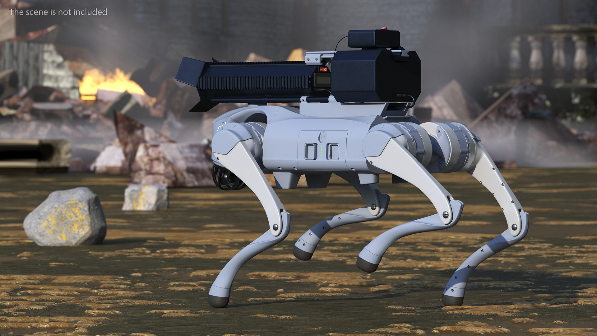 Thermonator Robot Dog in Walking Pose 3D