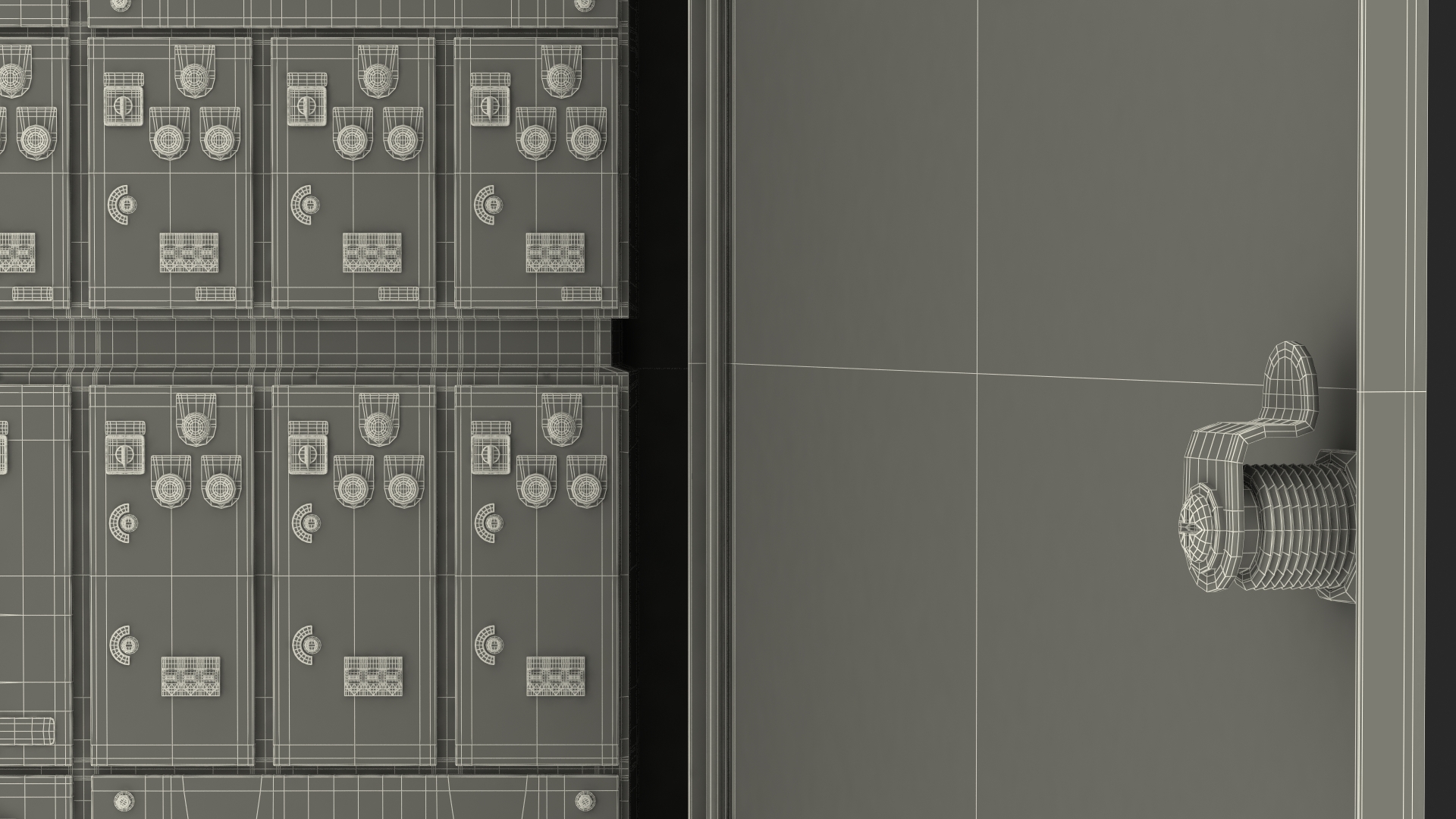 3D Industrial Large Cabinet With Electrical Panel