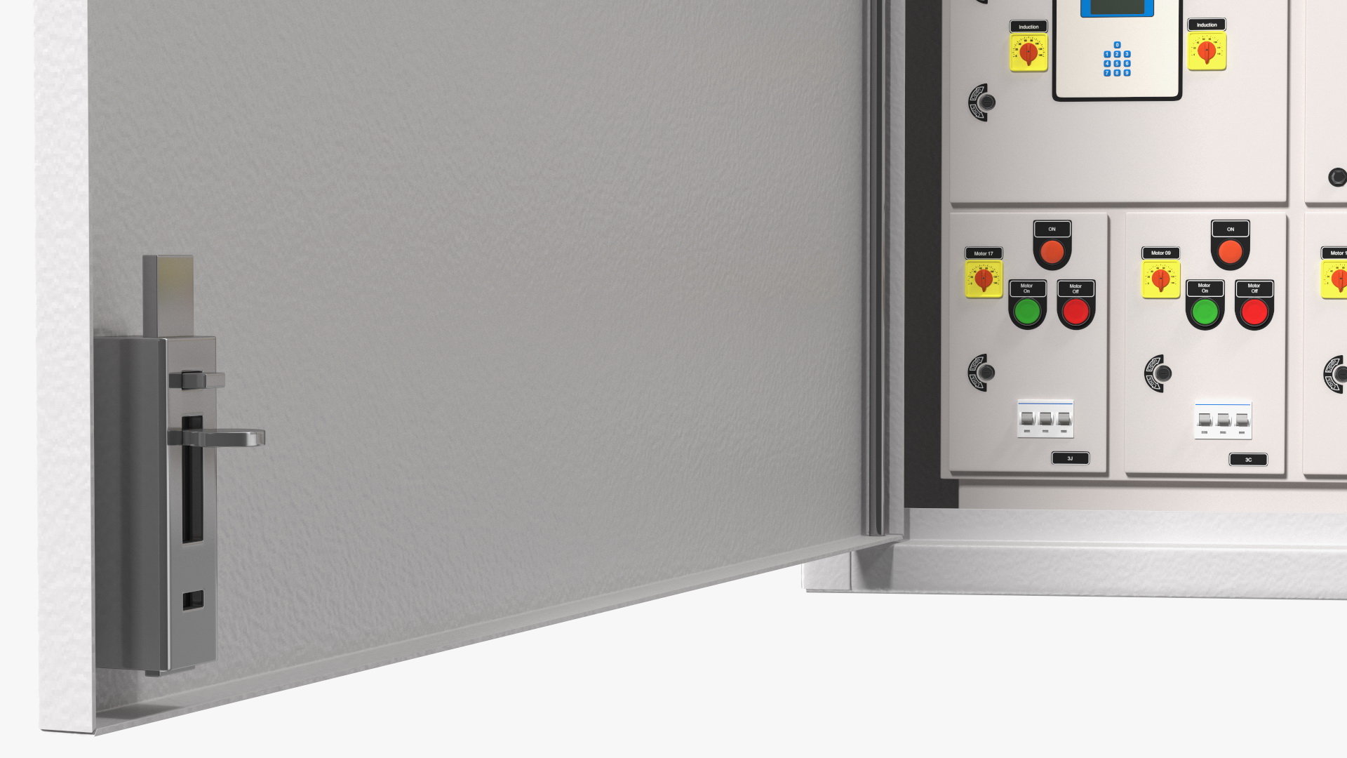 3D Industrial Large Cabinet With Electrical Panel