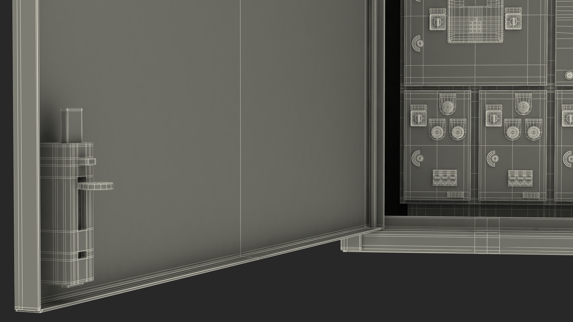 3D Industrial Large Cabinet With Electrical Panel