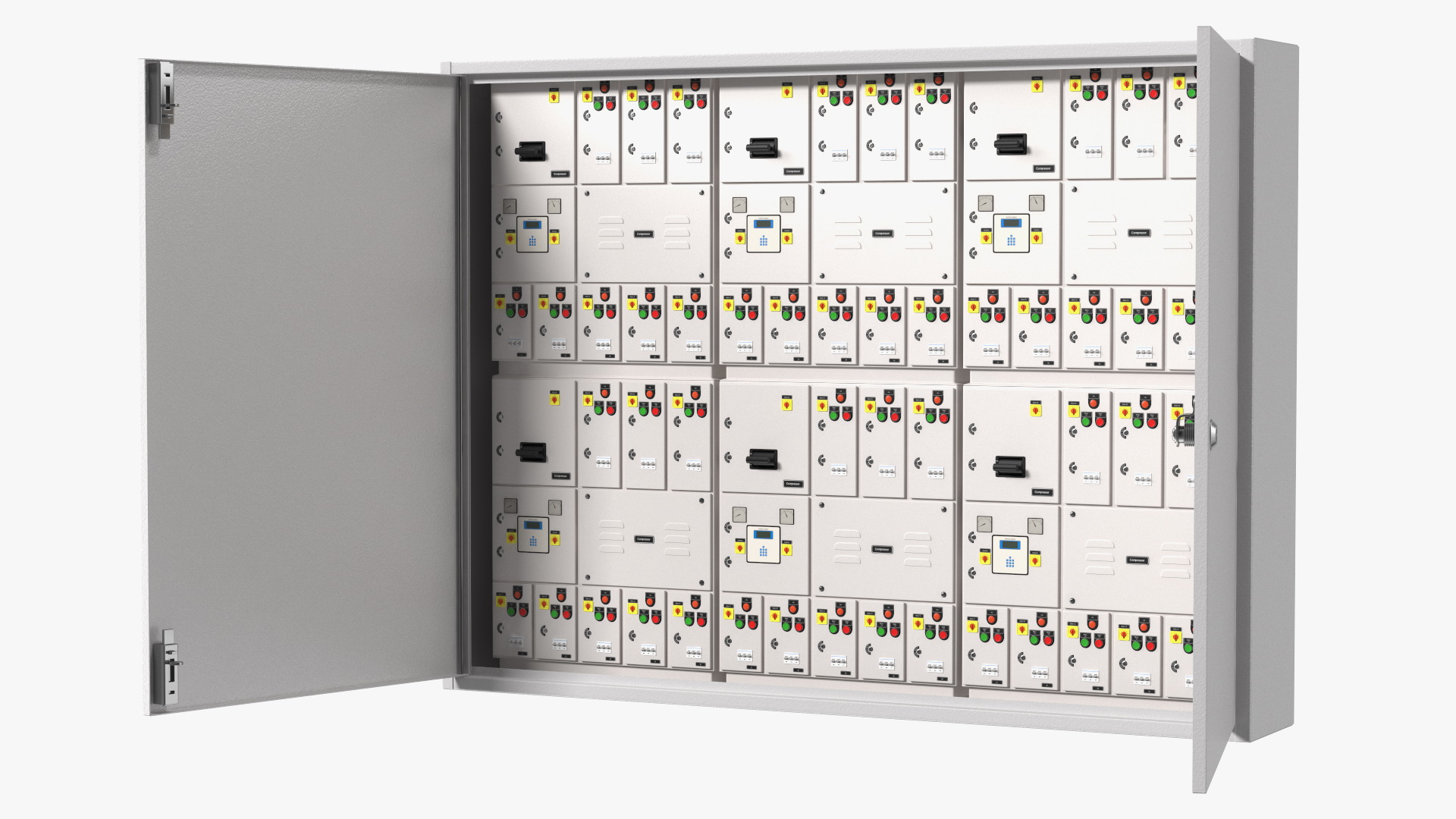 3D Industrial Large Cabinet With Electrical Panel