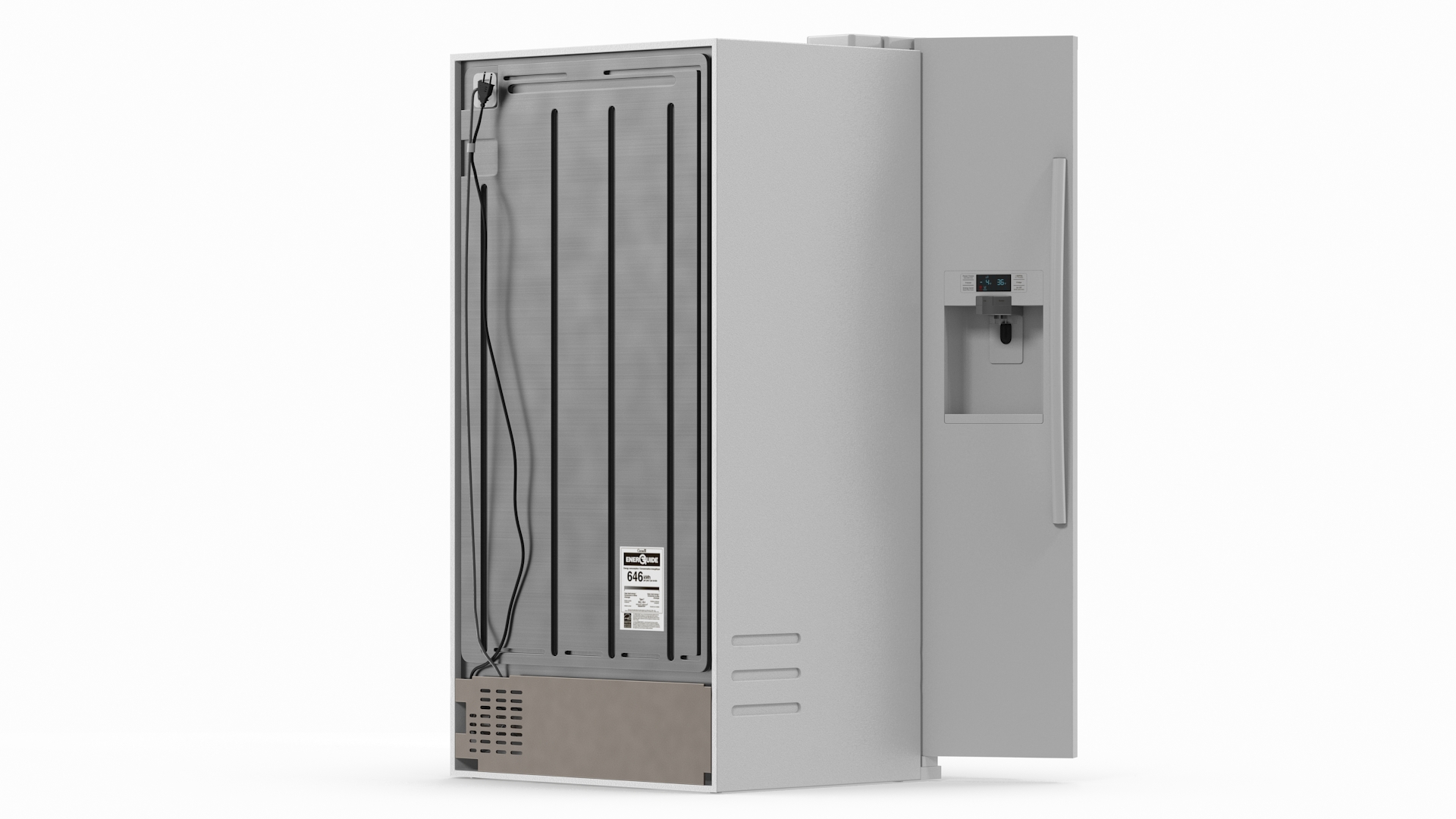 Samsung Side By Side Refrigerator Open with Products 3D