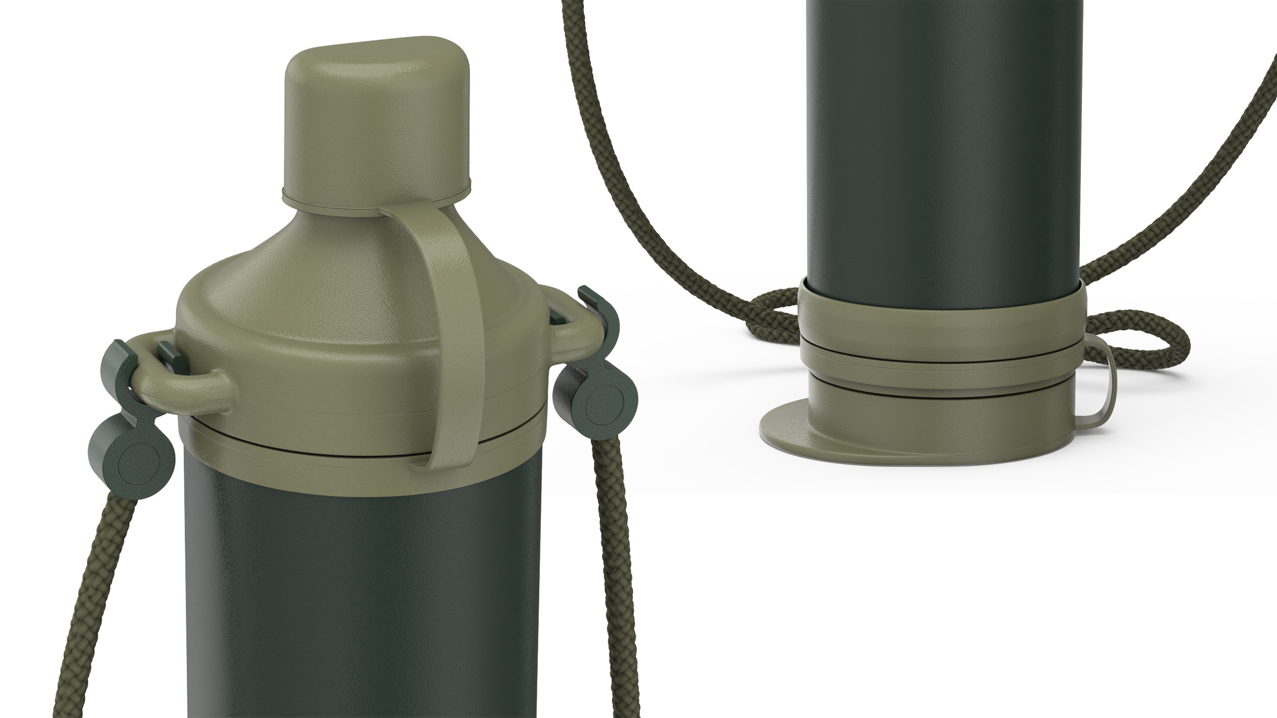3D LifeStraw Water Filter Green model