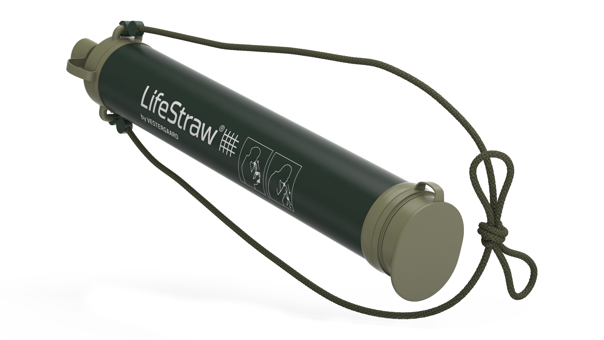 3D LifeStraw Water Filter Green model