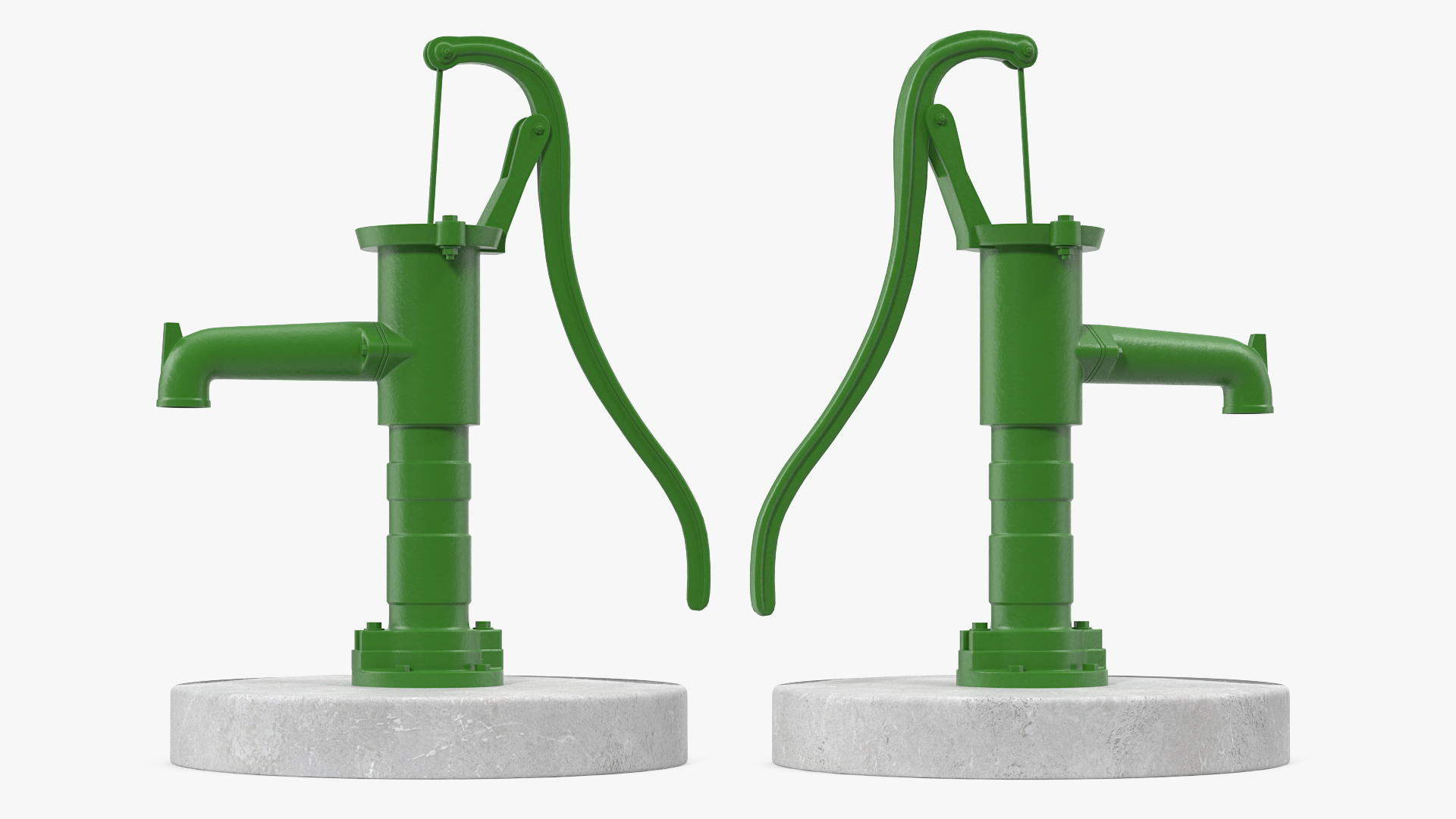 Hand Water Pump Rigged 3D