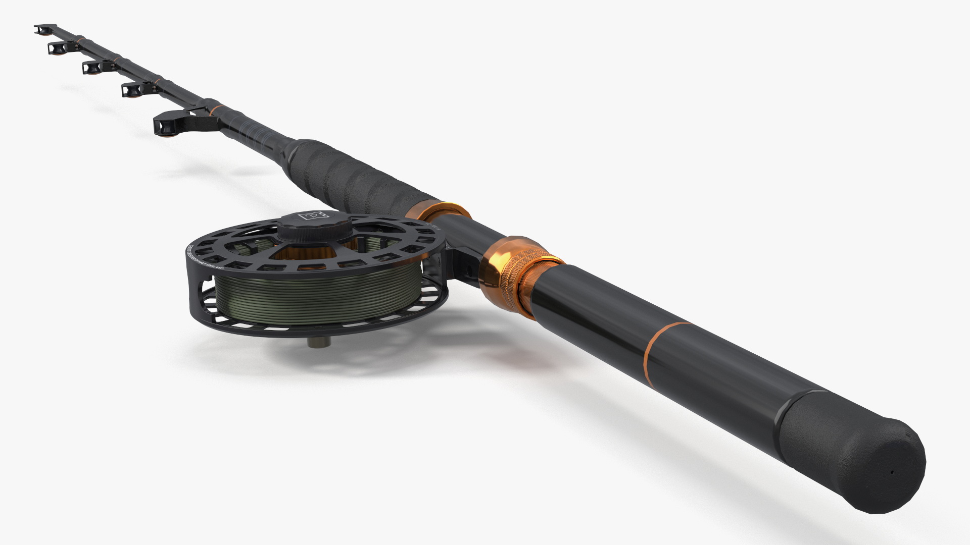 Carbon Fly Rod with Reel 3D model preview