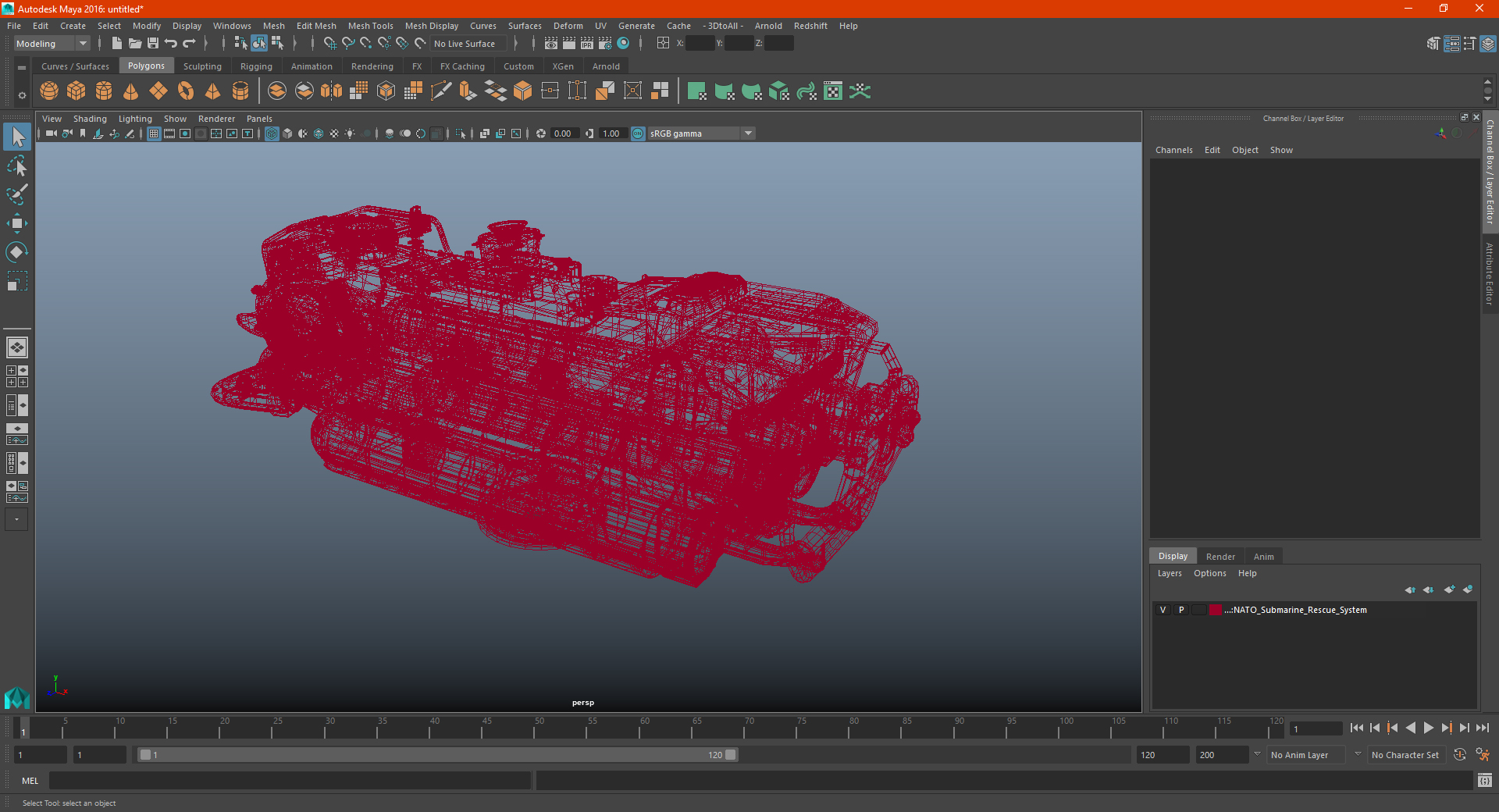 3D NATO Submarine Rescue System model