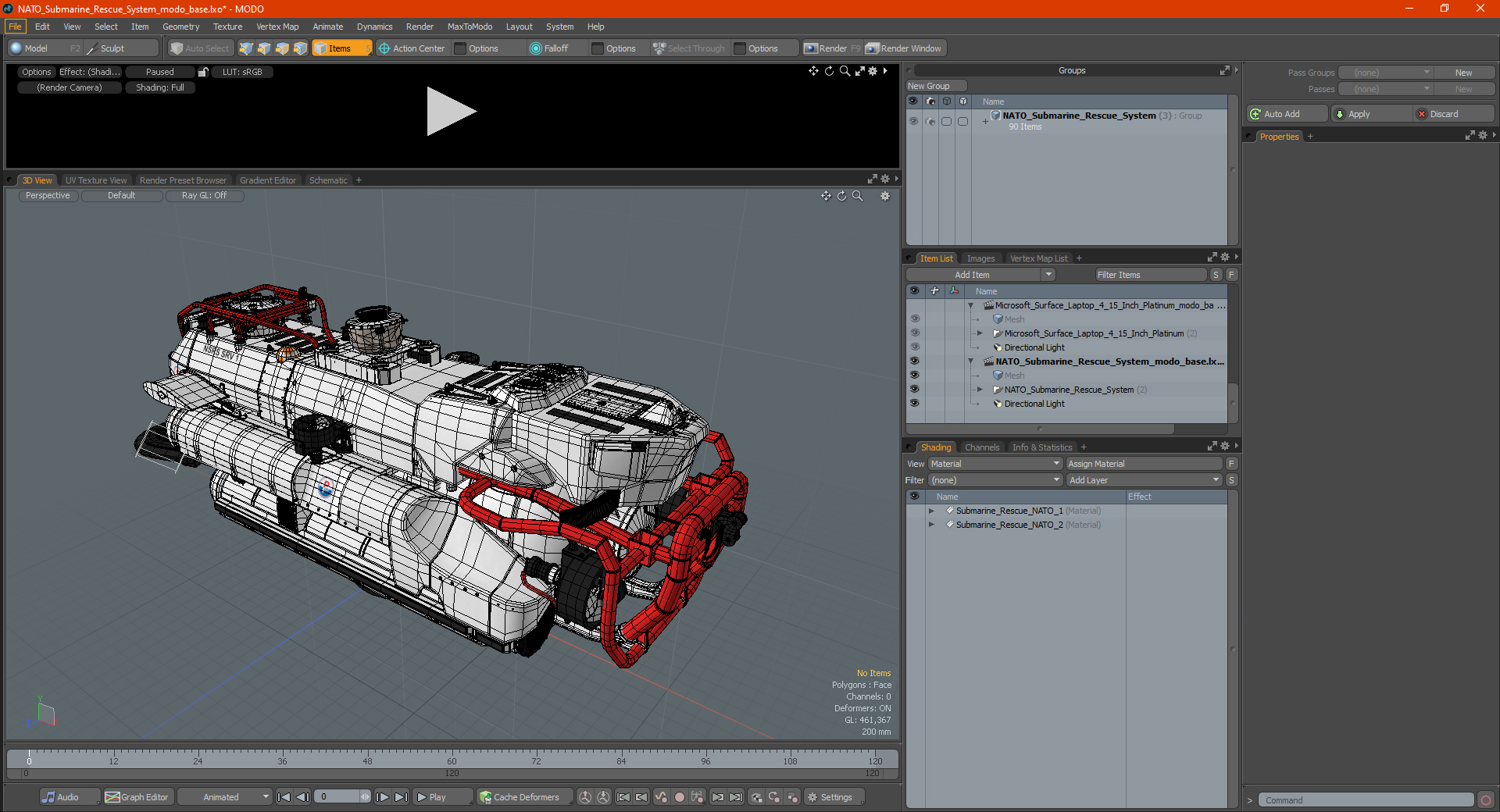 3D NATO Submarine Rescue System model