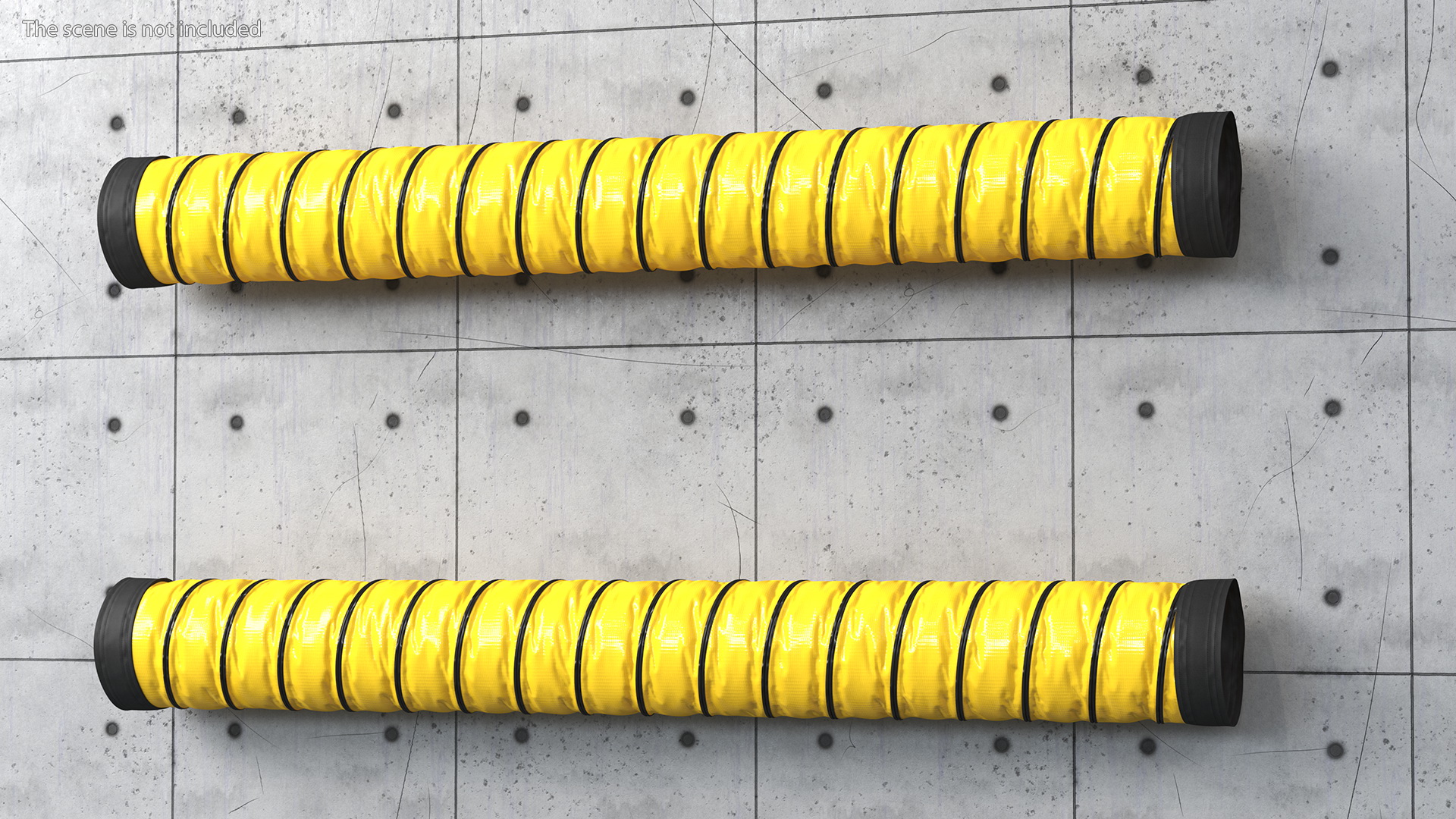 3D PVC Coated Fabric Flexible Duct Rigged model