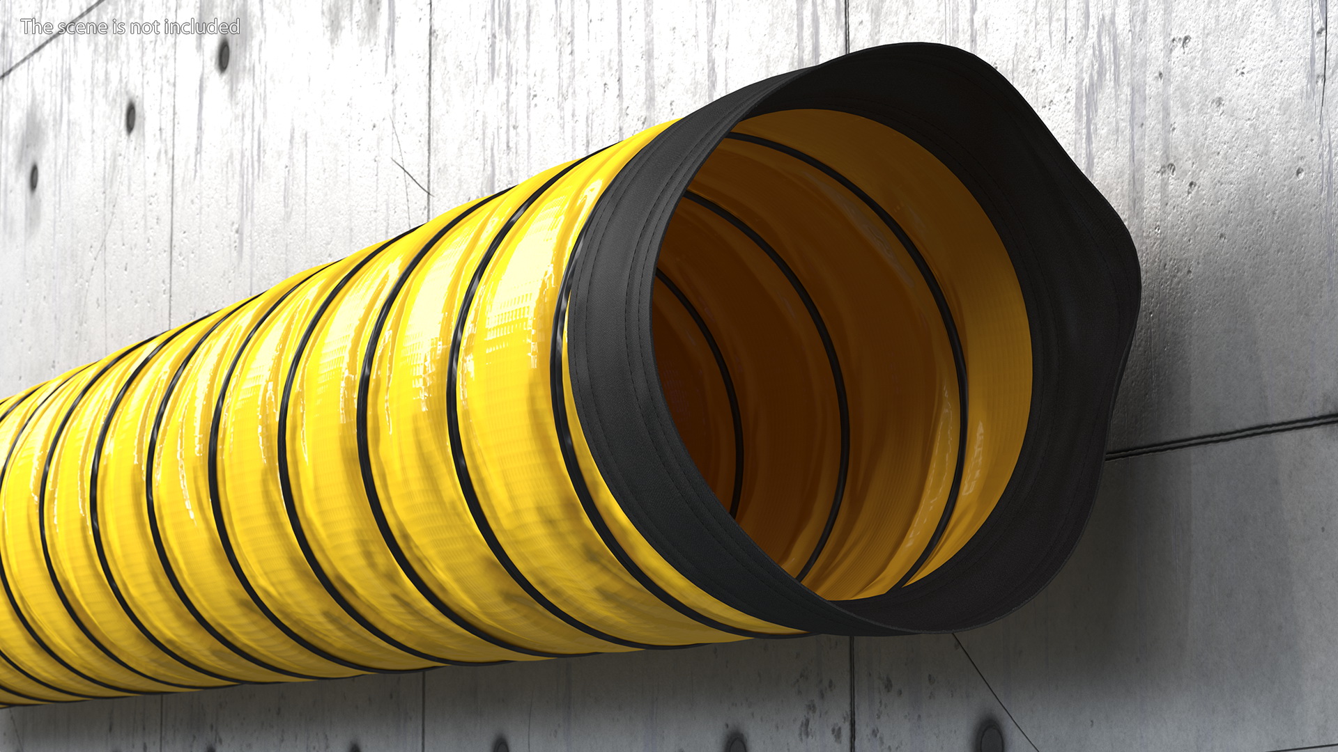 3D PVC Coated Fabric Flexible Duct Rigged model