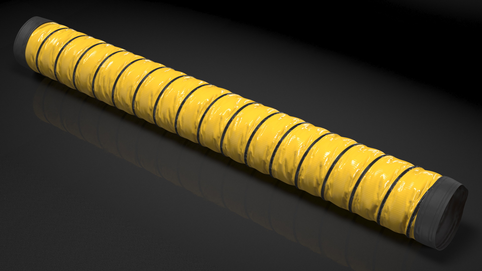 3D PVC Coated Fabric Flexible Duct Rigged model