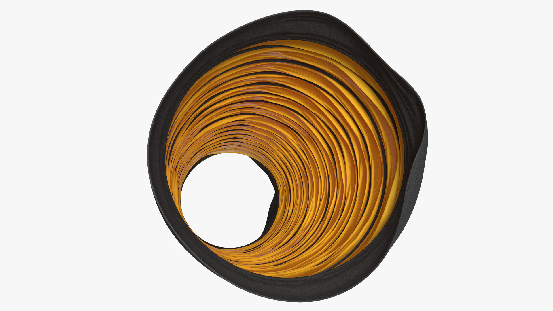 3D PVC Coated Fabric Flexible Duct Rigged model