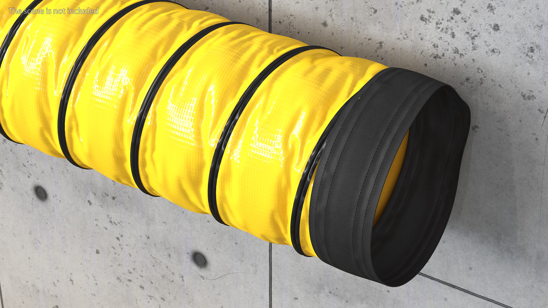3D PVC Coated Fabric Flexible Duct Rigged model