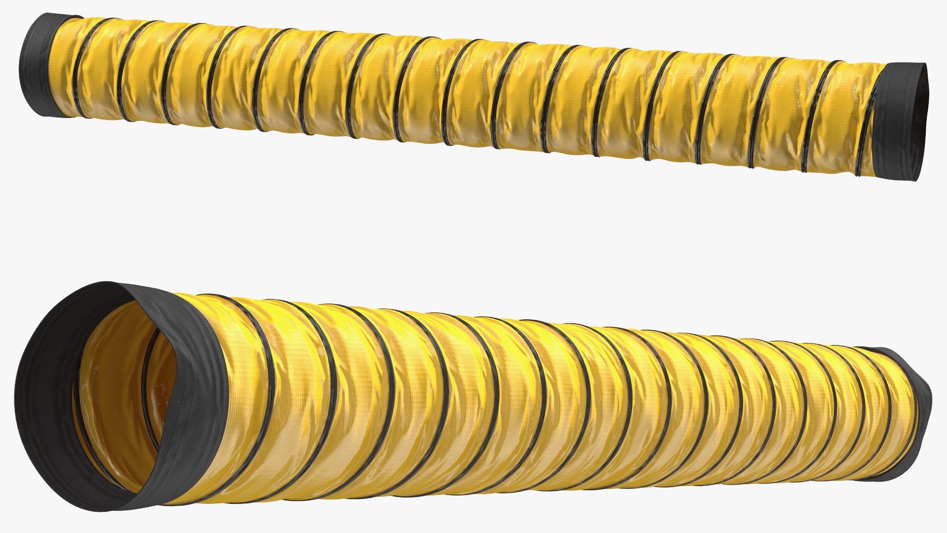 3D PVC Coated Fabric Flexible Duct Rigged model