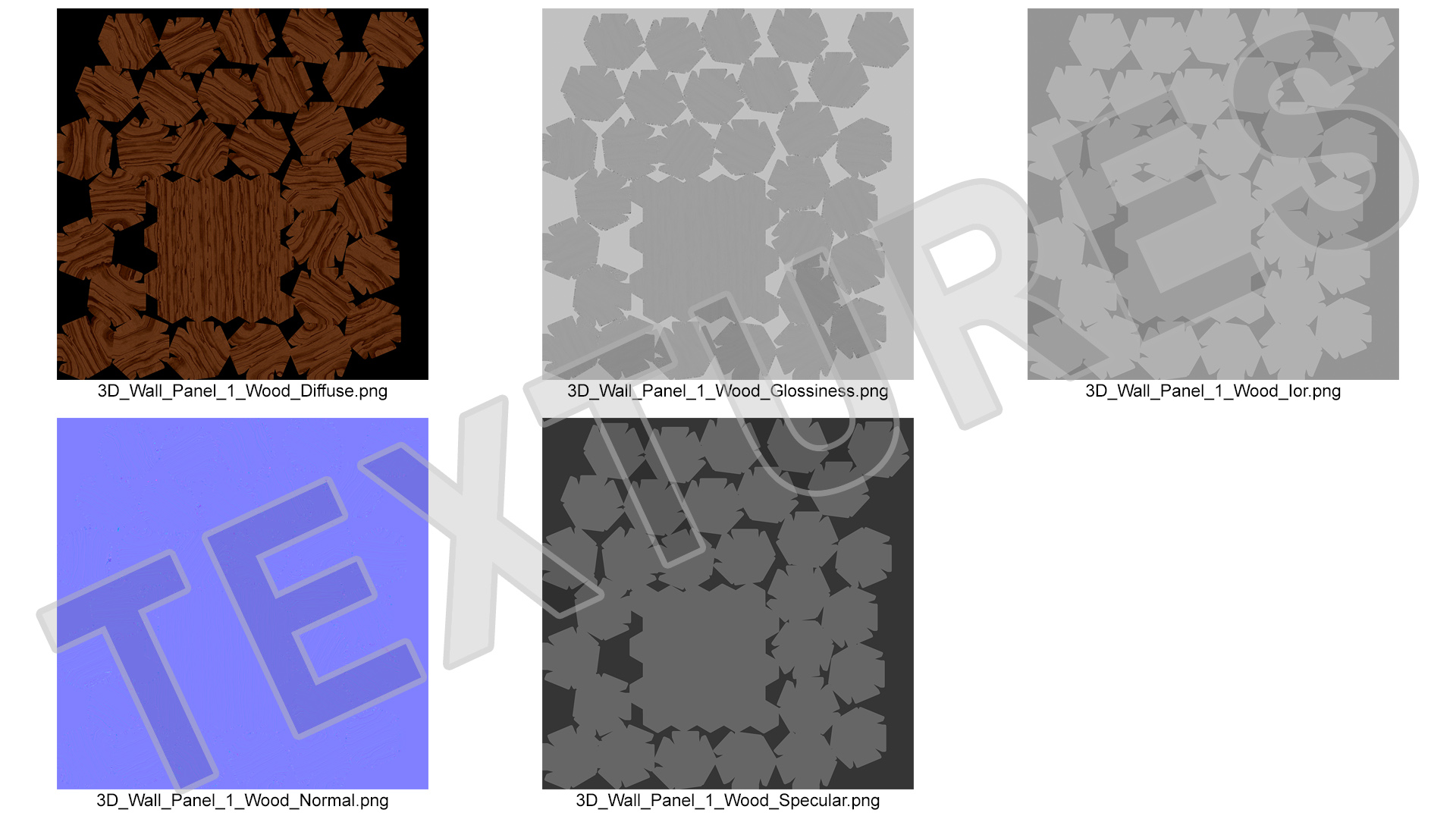 3D 3D Wall Panel Octagon Wood