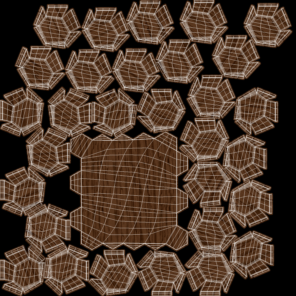 3D 3D Wall Panel Octagon Wood