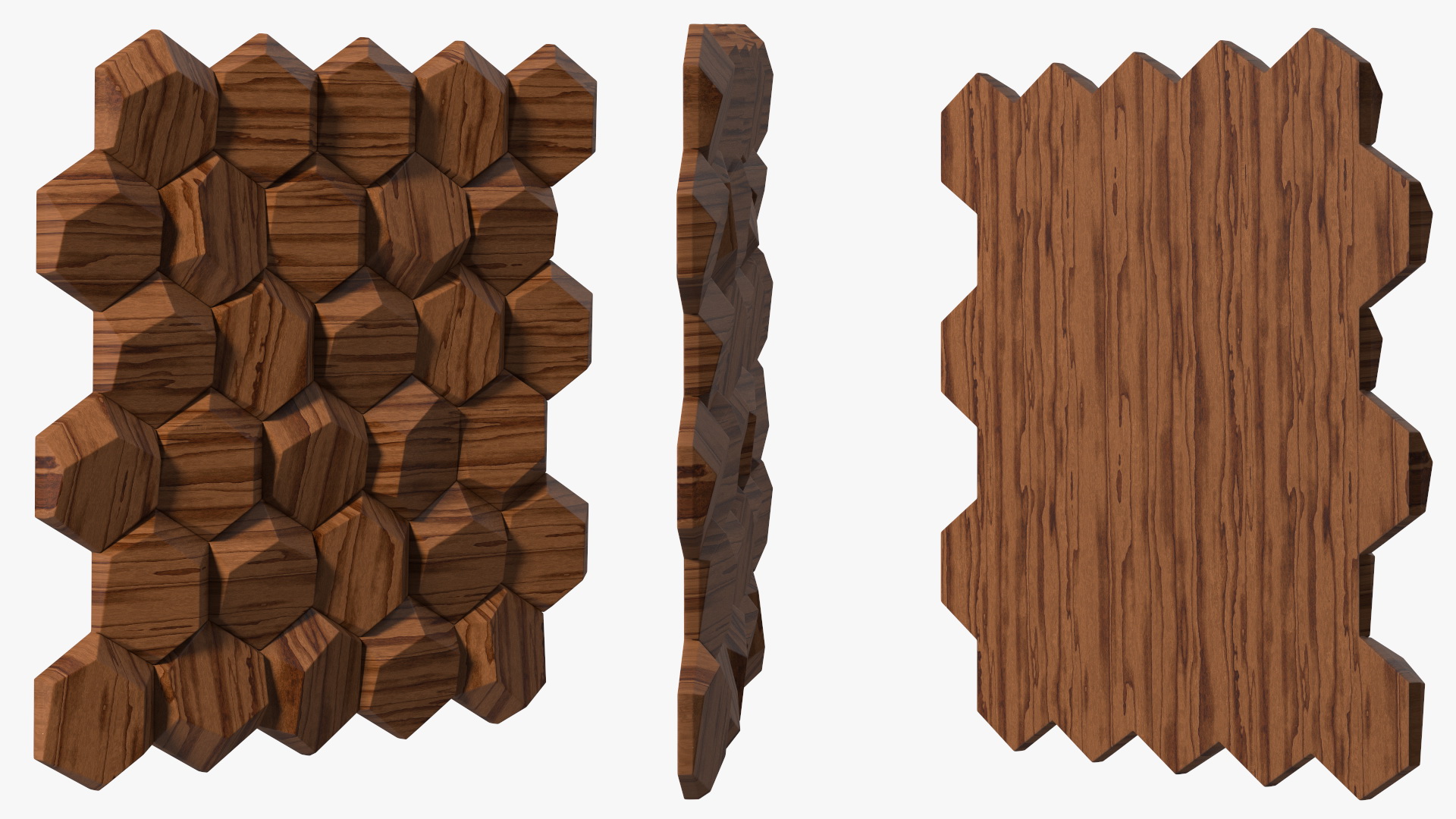3D 3D Wall Panel Octagon Wood