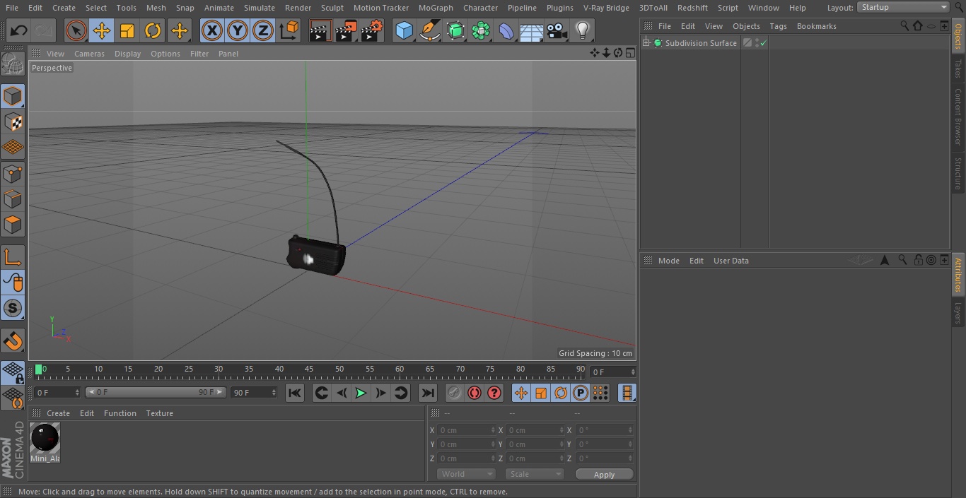 Mini Alarming Tag Open 3D