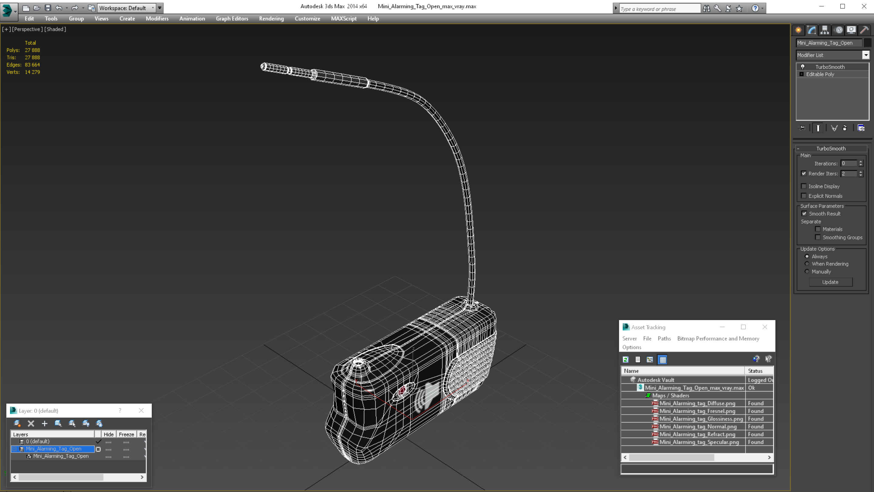 Mini Alarming Tag Open 3D
