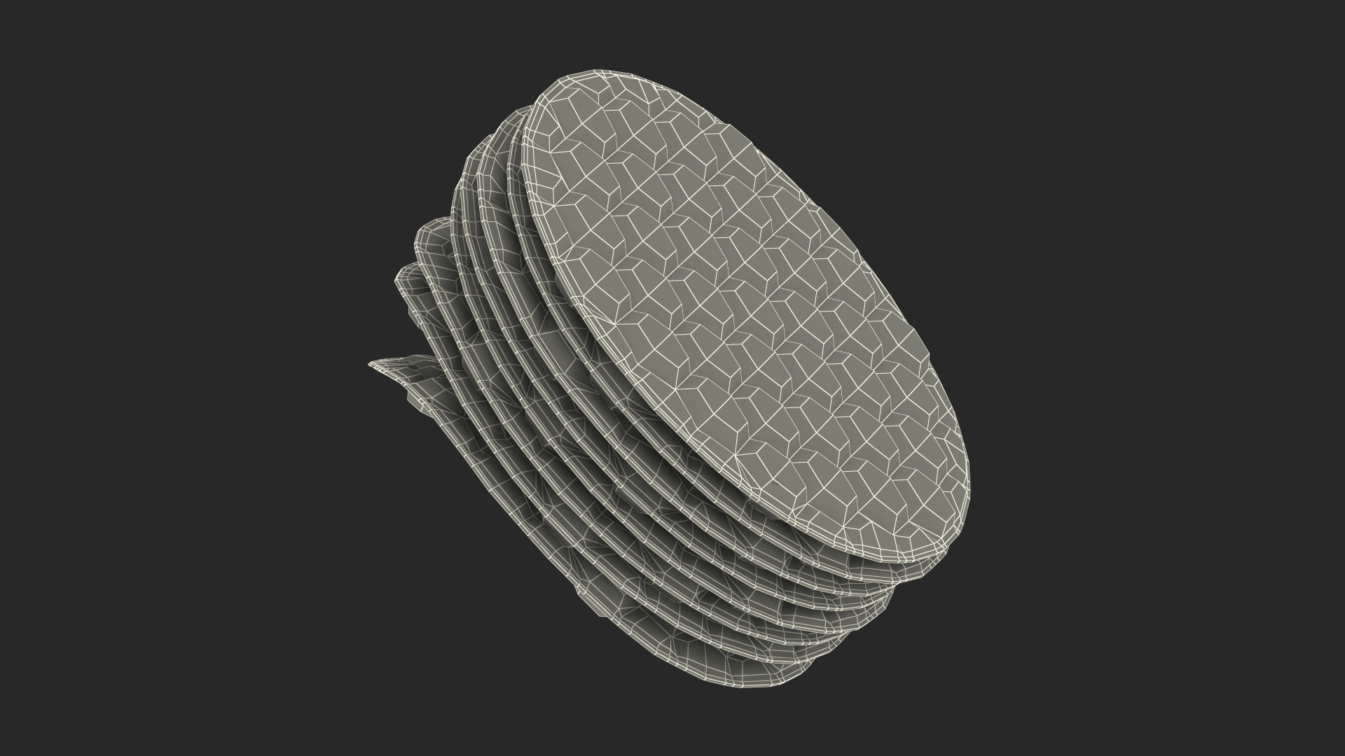 Cotton Pads Stack 3D