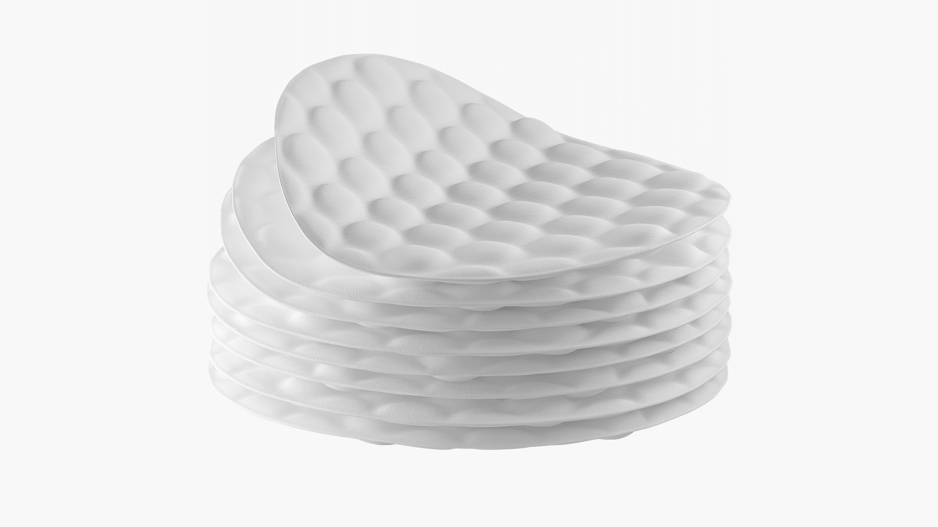 Cotton Pads Stack 3D