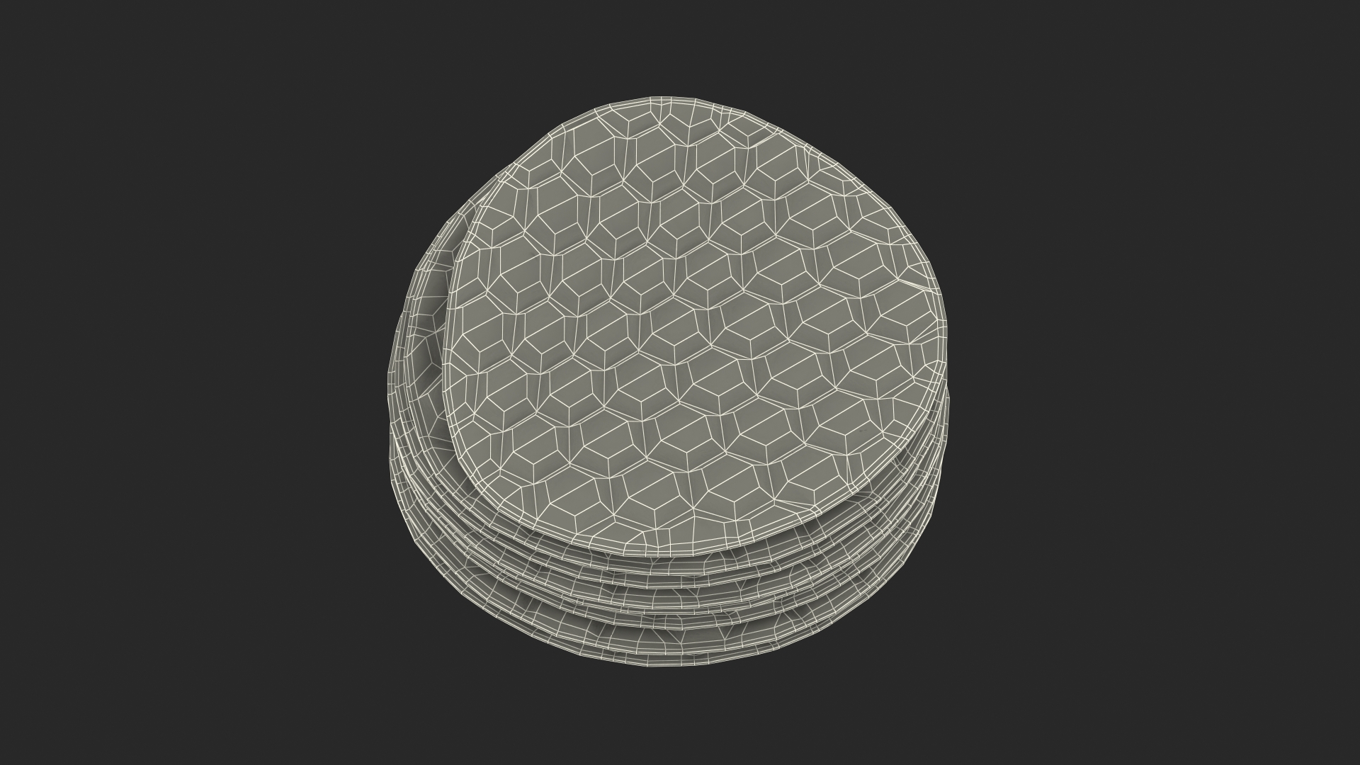 Cotton Pads Stack 3D