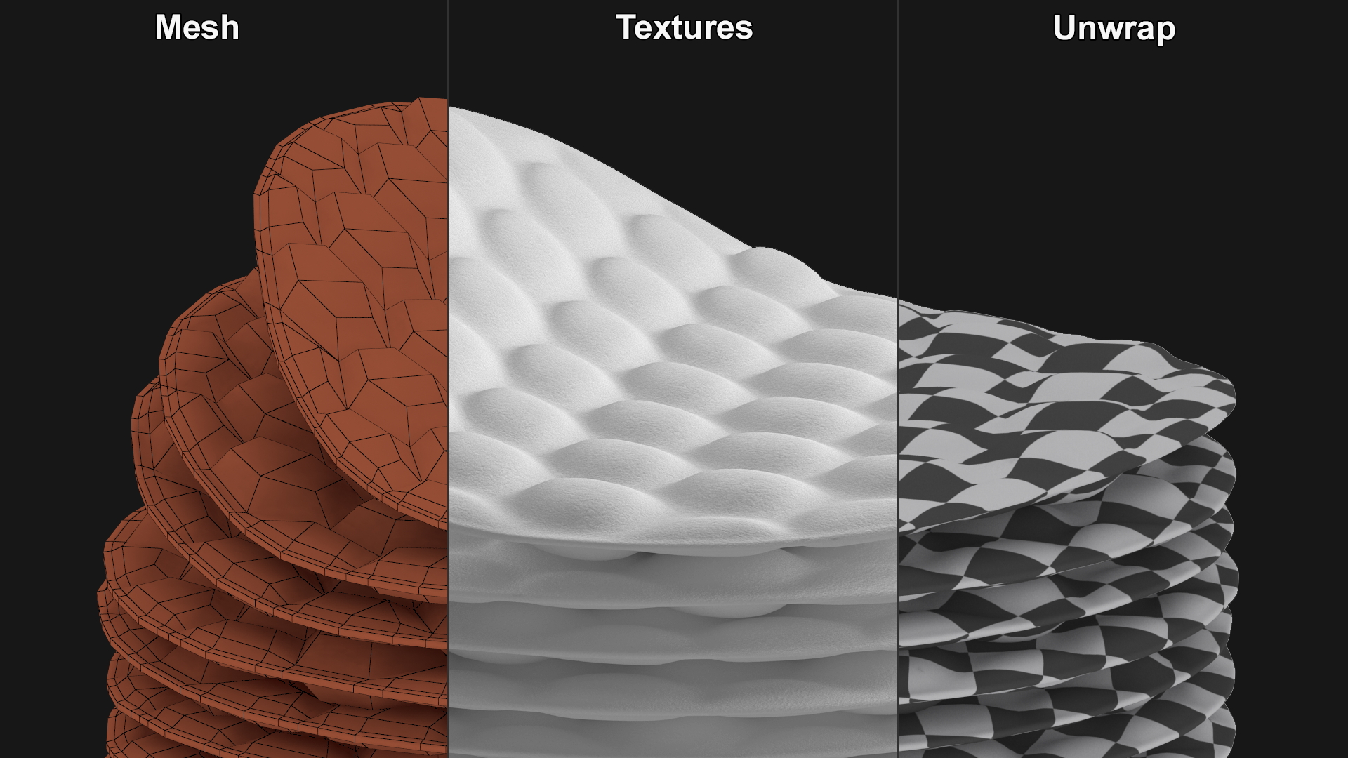Cotton Pads Stack 3D