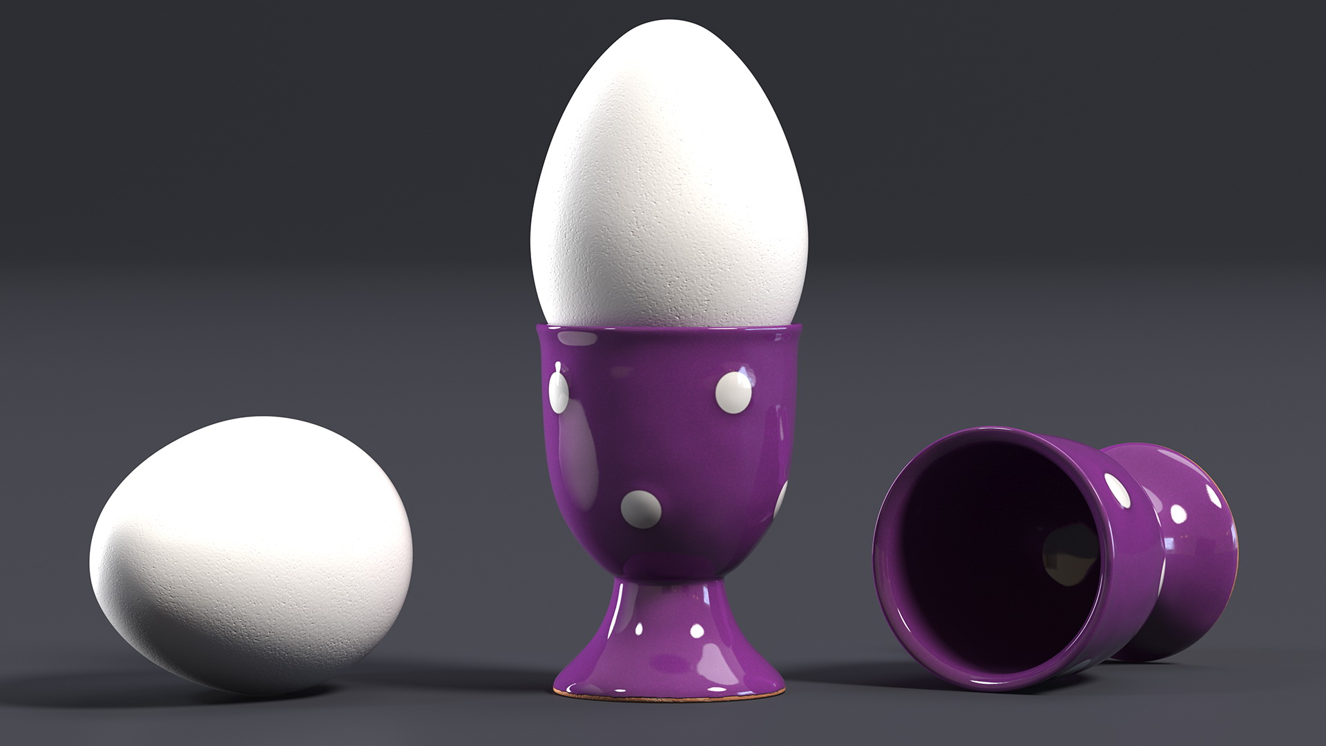 3D model Egg Holder with White Egg