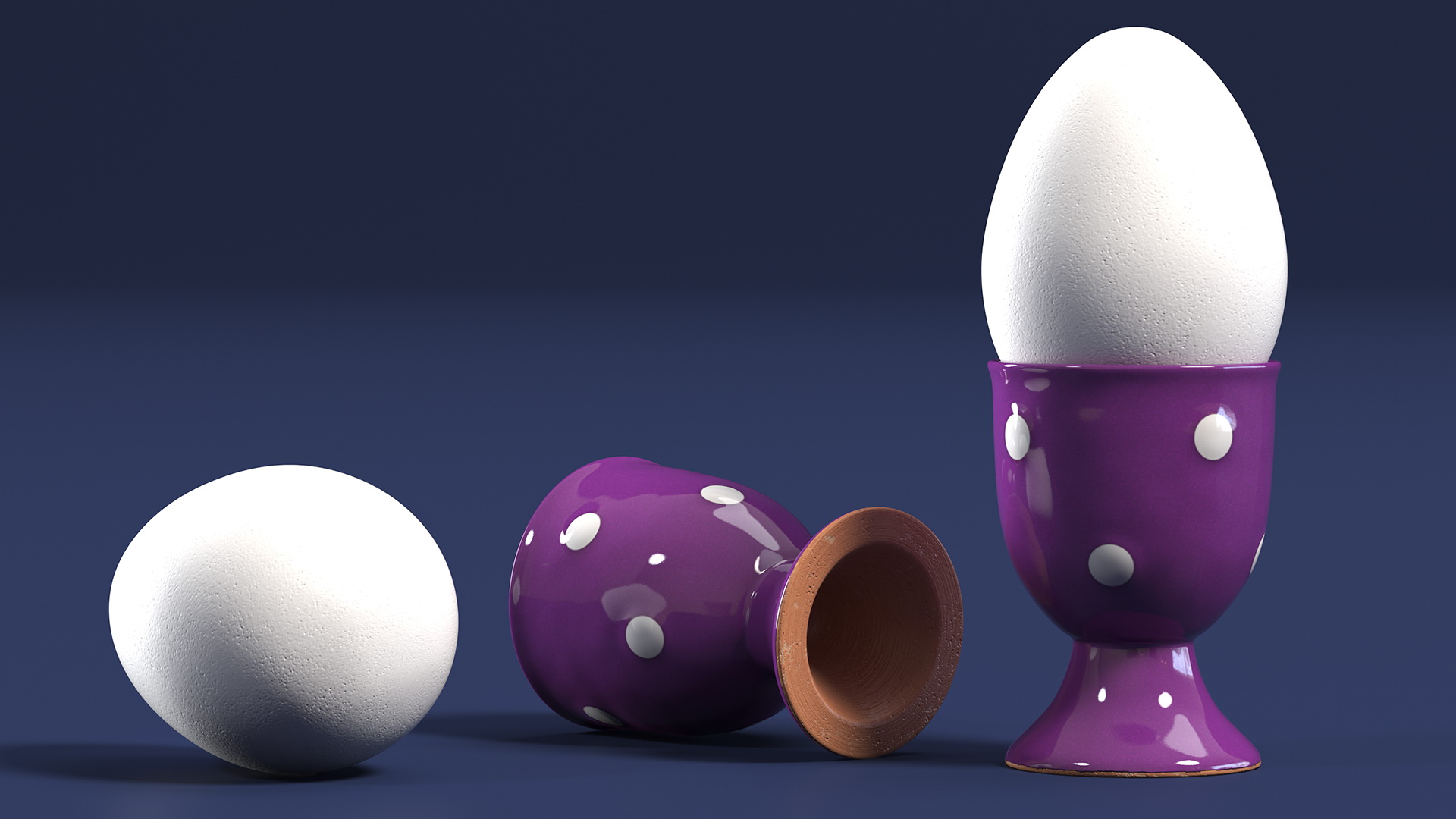 3D model Egg Holder with White Egg