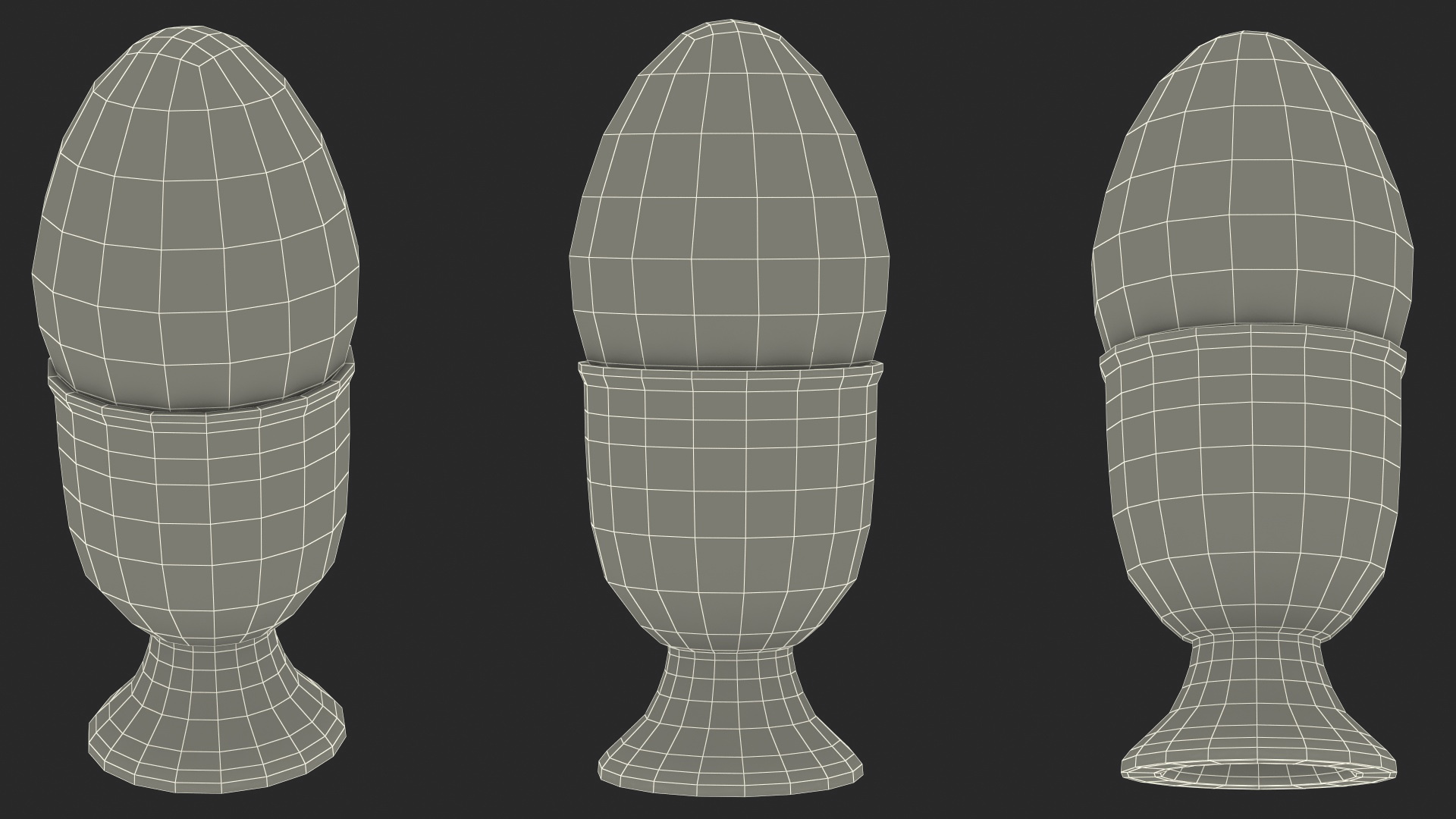 3D model Egg Holder with White Egg