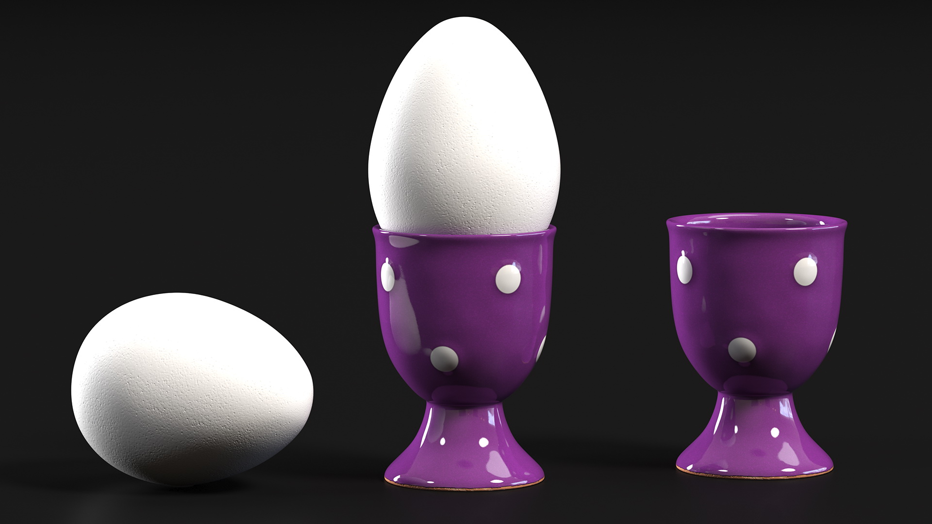 3D model Egg Holder with White Egg