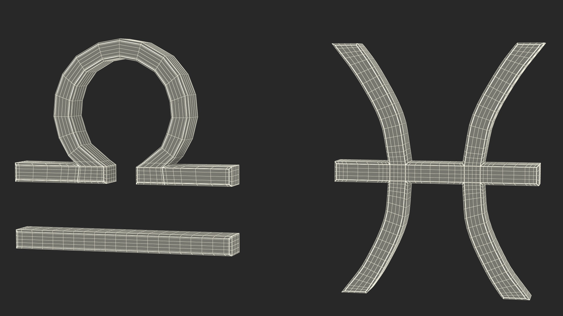Zodiac Signs Silver 3D model