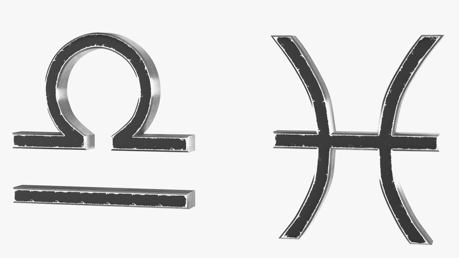 Zodiac Signs Silver 3D model